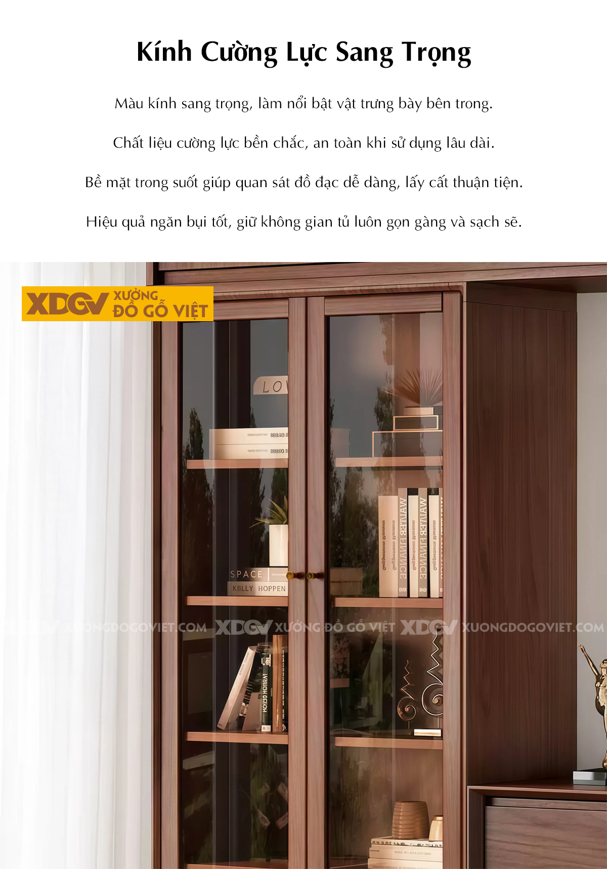 Kệ Tivi Kết Hợp Tủ Gỗ Veneer Óc Chó Lưu Trữ Đa Dạng Hai Bên