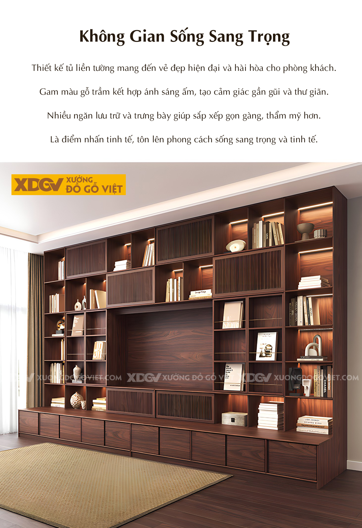 Kệ Tivi Óc Chó Kết Hợp Tủ Cánh Trượt Nhiều Hộc Đựng Tiện Lợi