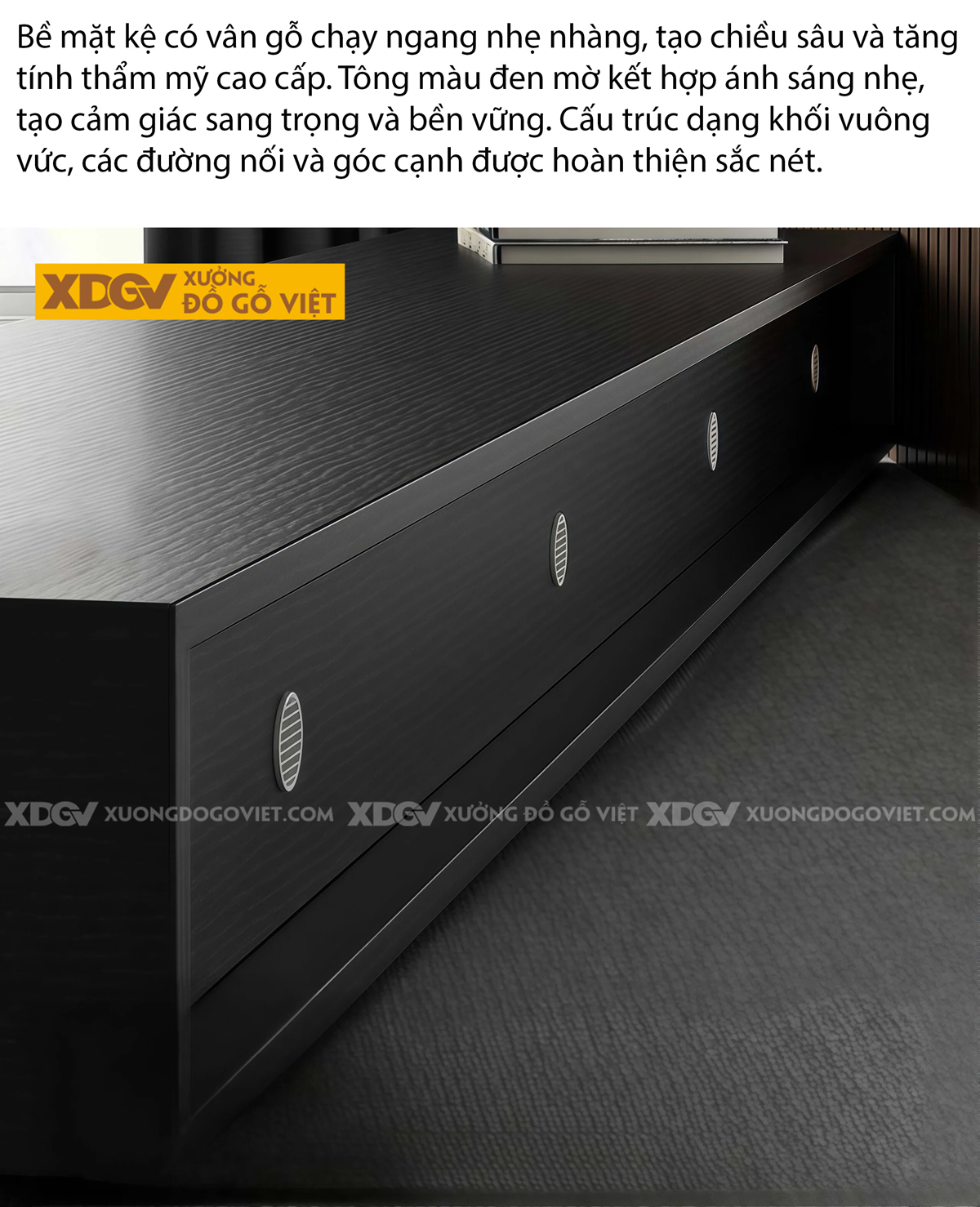 Kệ Tivi Phòng Khách Gỗ Công Nghiêp Hiện Đại Dáng Dài Và Thấp