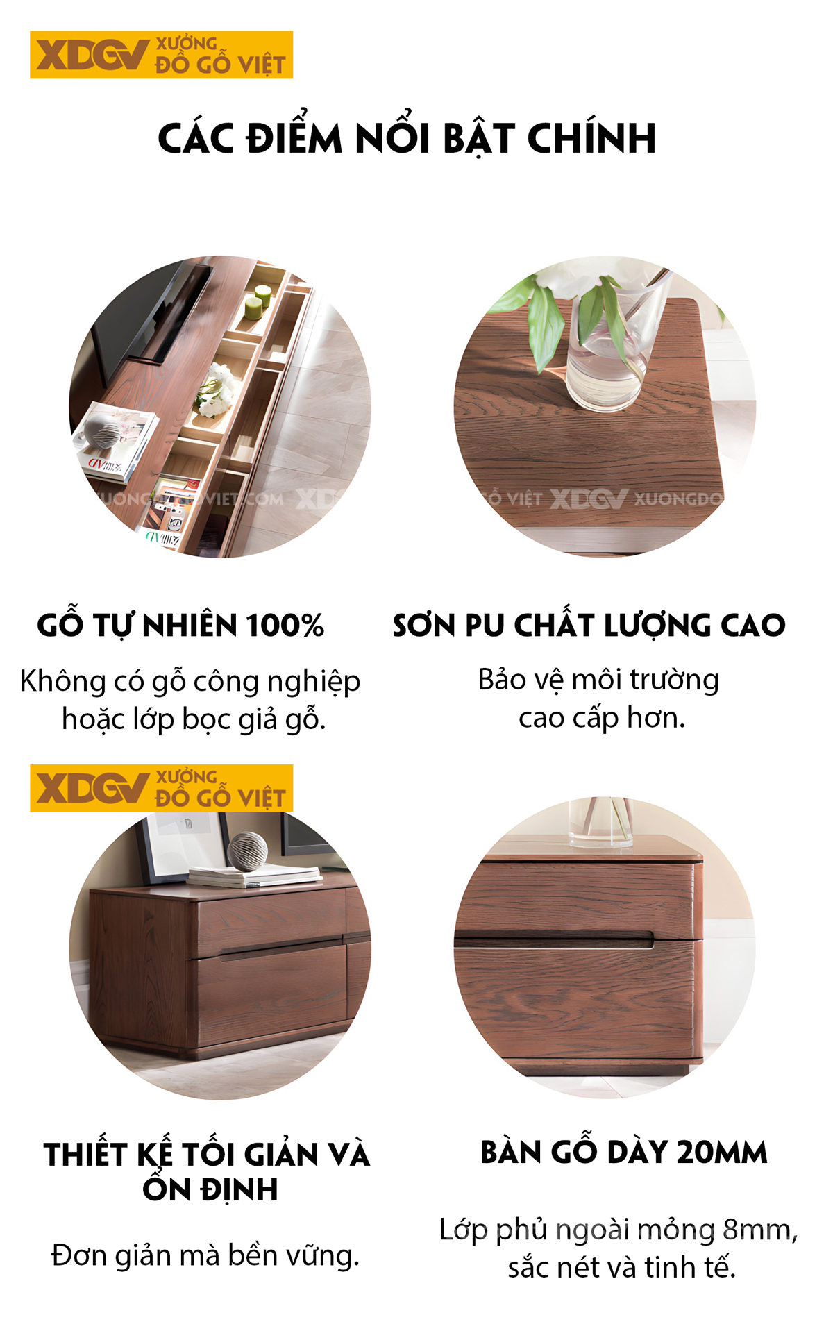 Kệ Tivi Sồi Mỹ Phòng Khách Nhiều Ngăn Kéo Linh Hoạt Tay Âm