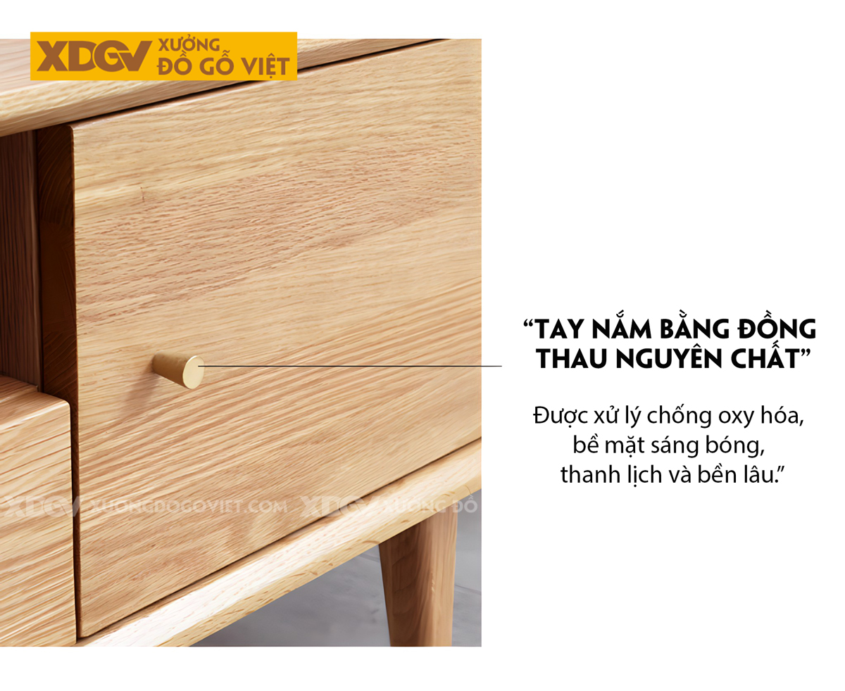 Kệ Tivi Sồi Phòng Khách Hiện Đại Nhiều Ngăn Kéo Tiện Ích