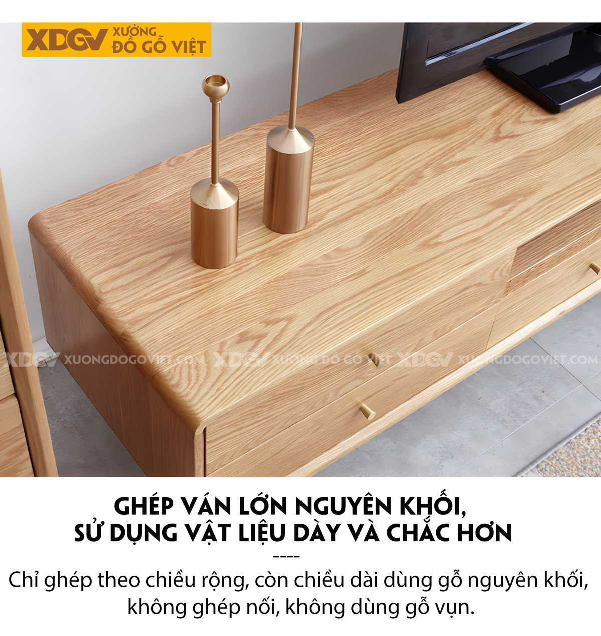 Kệ Tivi Sồi Phòng Khách Hiện Đại Nhiều Ngăn Kéo Tiện Ích