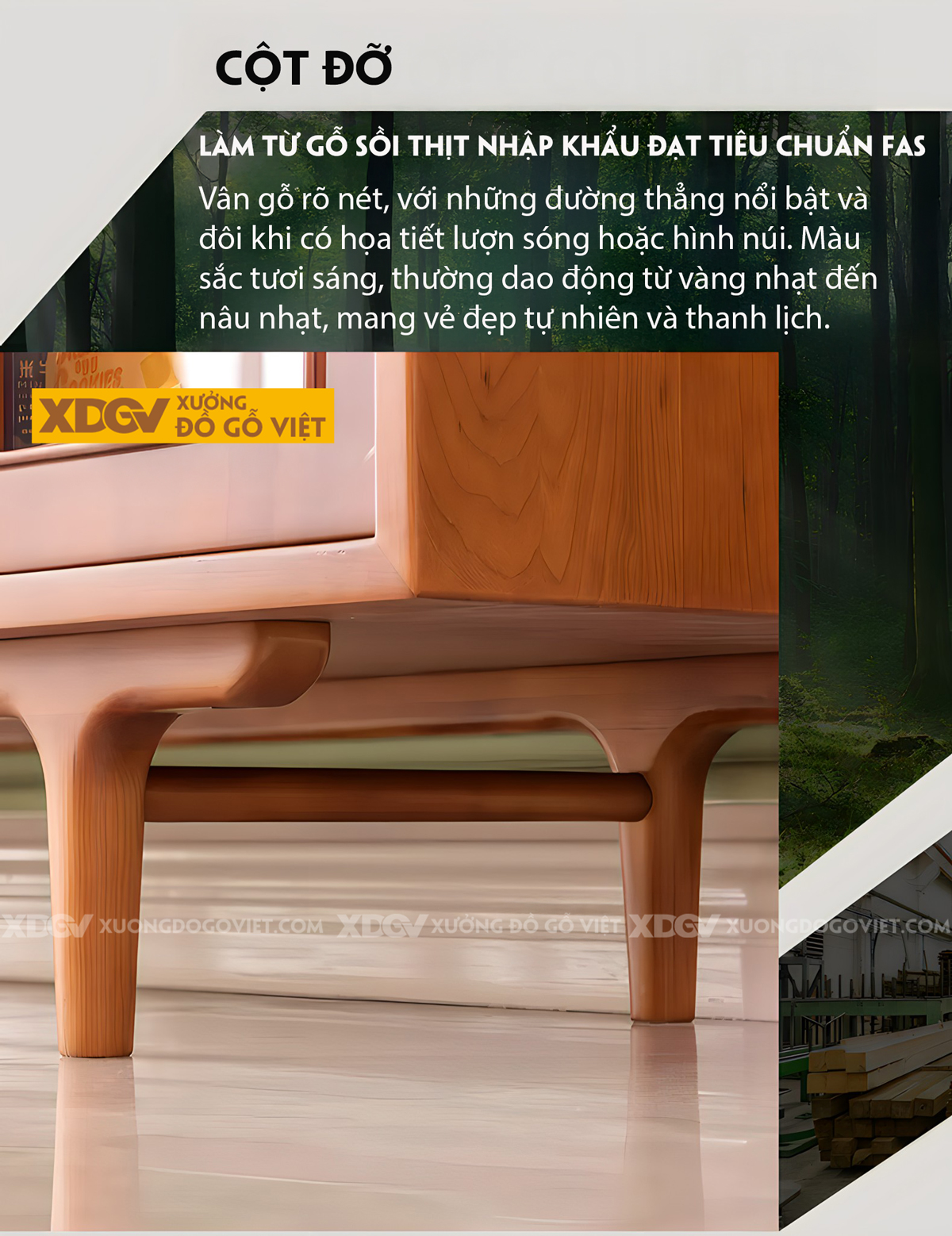 Kệ Tivi Sồi Phòng Khách Tân Cổ Điển Khung Gỗ Vòm Cánh Kính