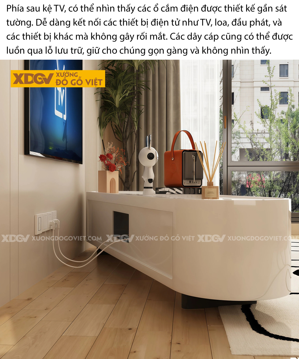 Kệ Tivi Trưng Bày Phòng Khách Gỗ Cao Su Kéo Trượt Mở Rộng