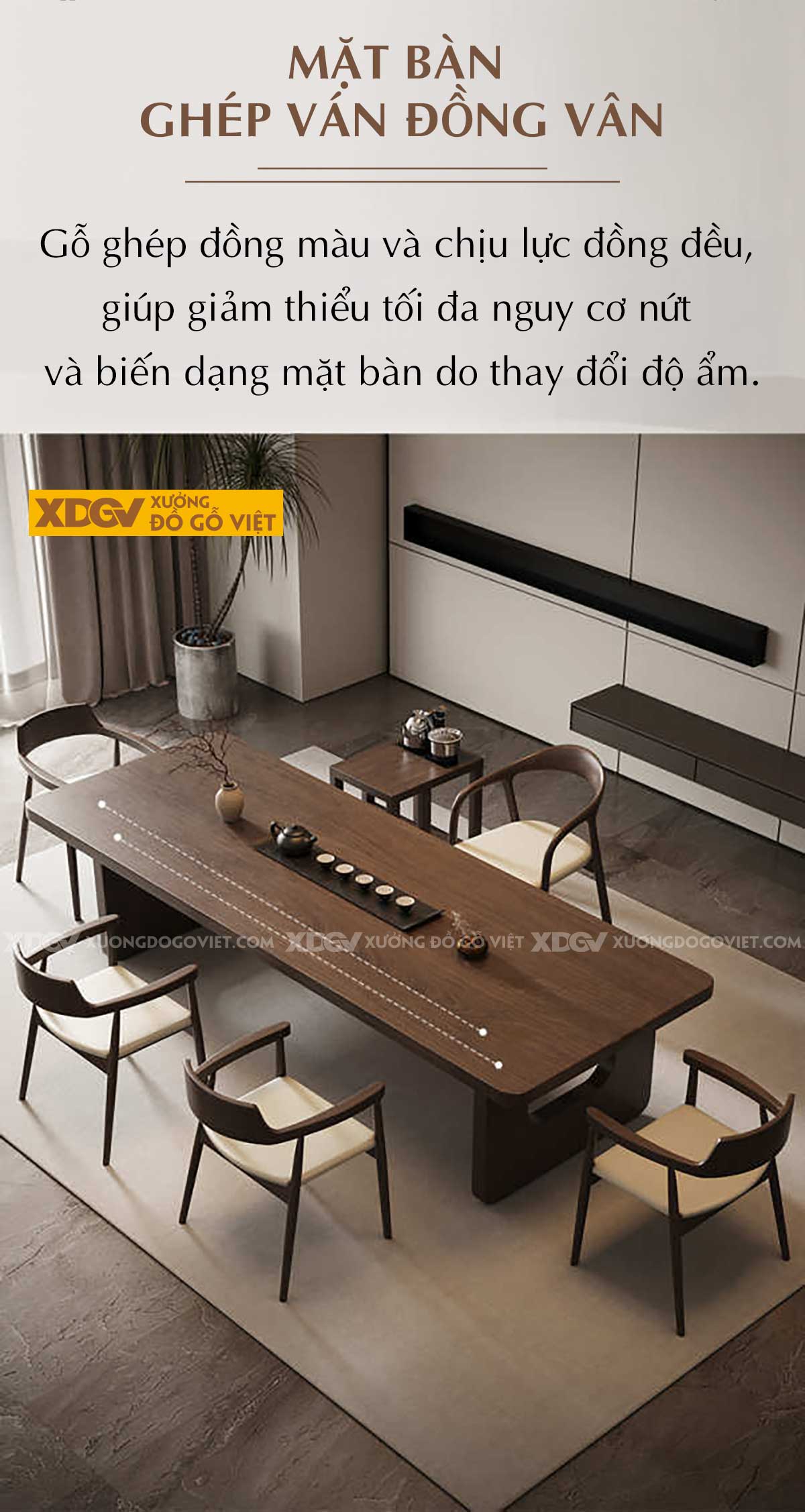 Mẫu Bàn Ăn Gỗ Óc Chó Cổ Điển 2 Chân Trụ Nguyên Tấm Khoét Lỗ