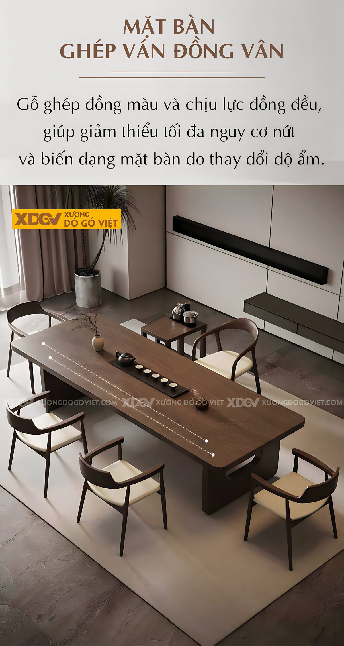 Mẫu Bàn Ăn Gỗ Óc Chó Cổ Điển 2 Chân Trụ Nguyên Tấm Khoét Lỗ