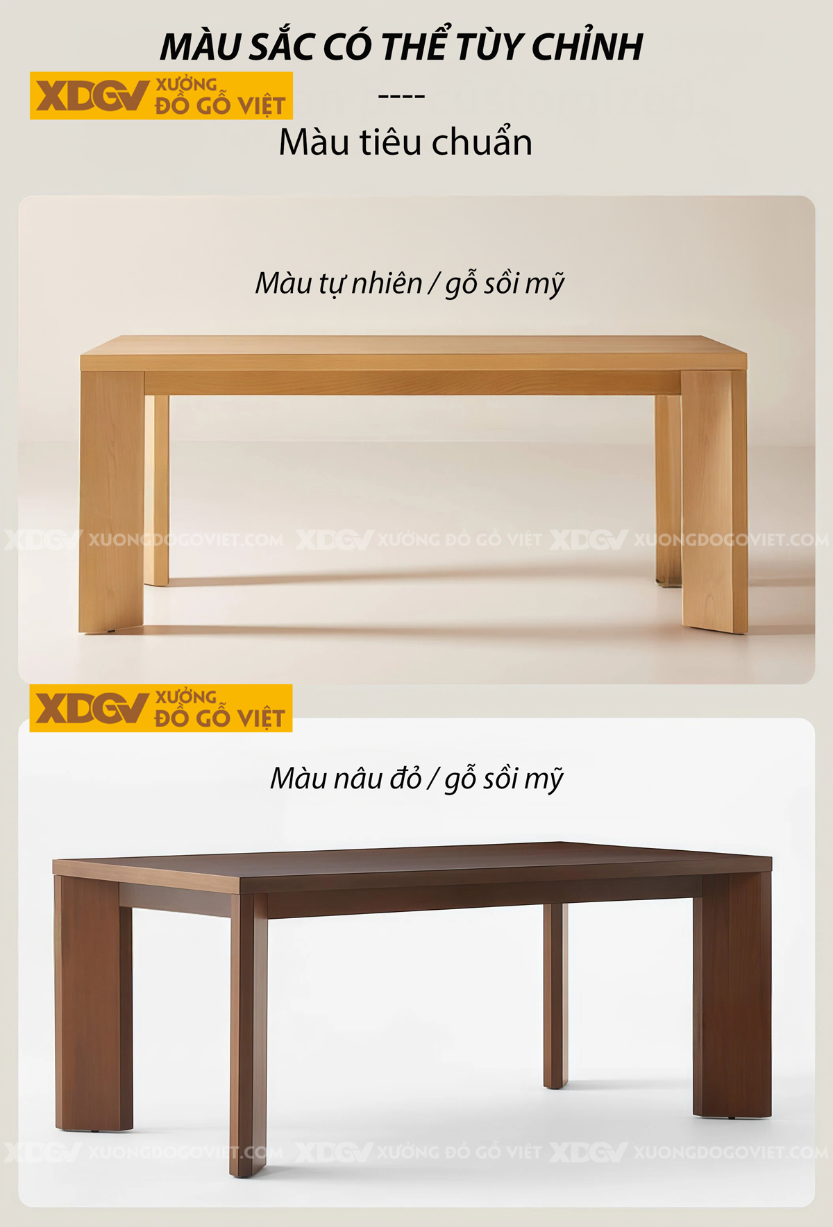 Mẫu Bàn Ăn Phòng Bếp Gỗ Sồi Mỹ Thiết Kế Chân Chéo Vững Chãi