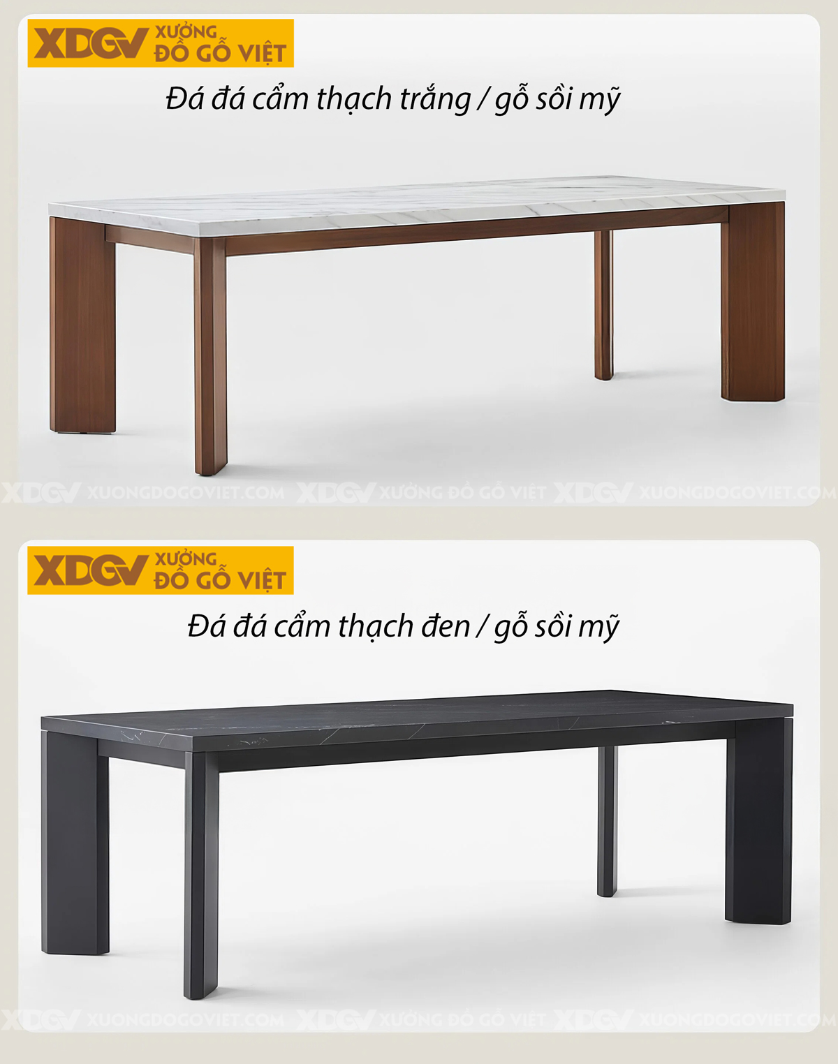 Mẫu Bàn Ăn Phòng Bếp Gỗ Sồi Mỹ Thiết Kế Chân Chéo Vững Chãi