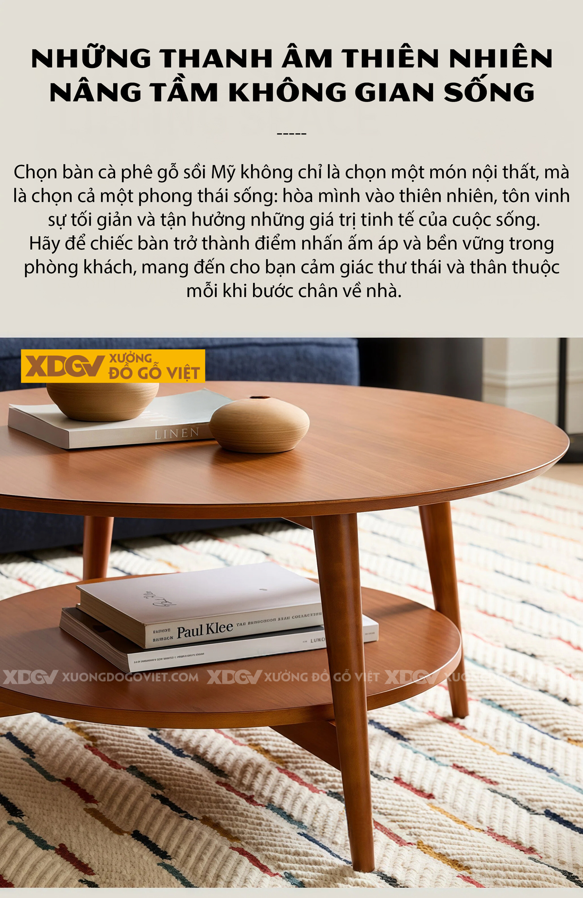 Mẫu Bàn Sofa Phòng Khách Gỗ Sồi Thiết Kế Chân Ghép Dấu Cộng