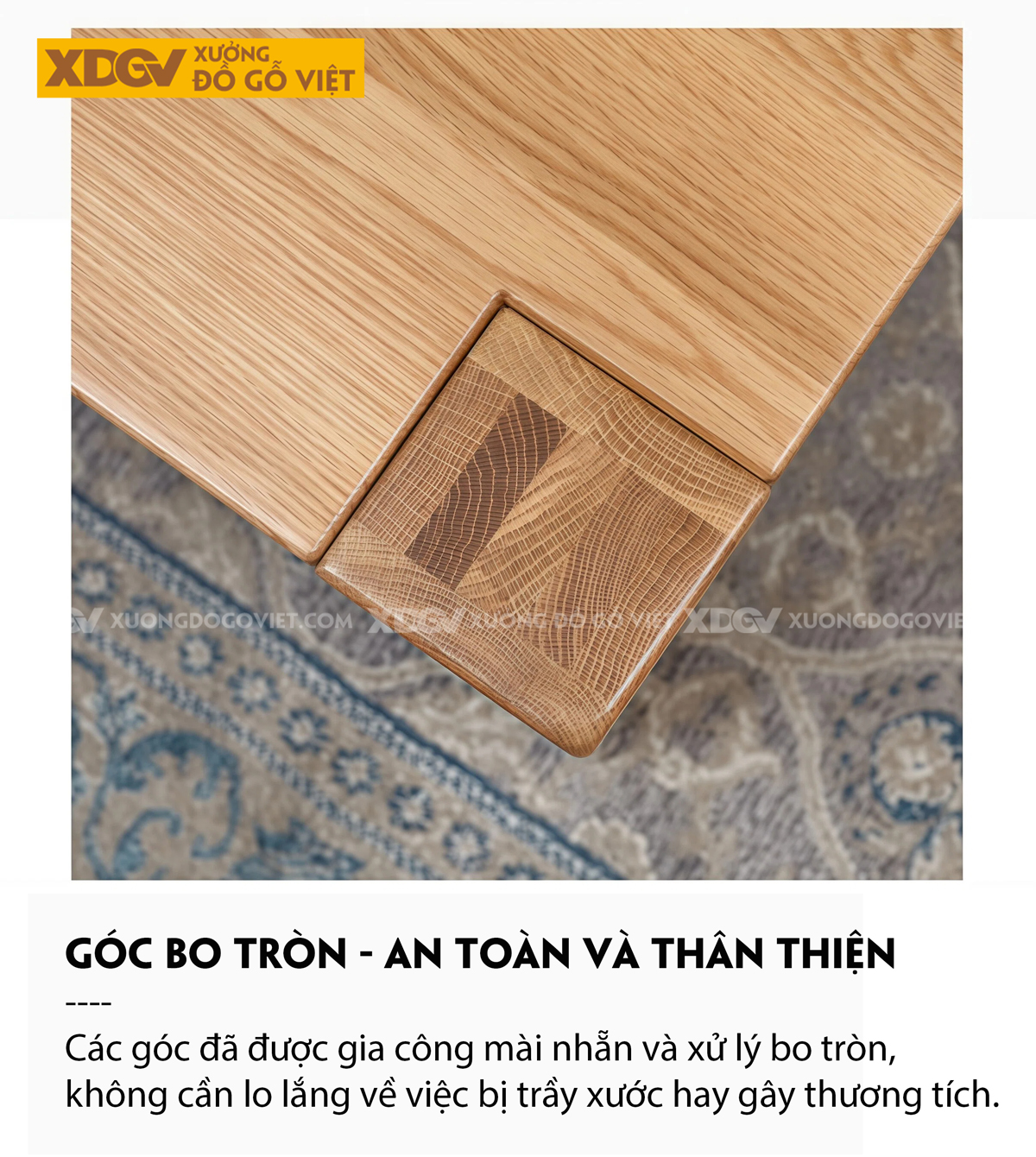 Mẫu Bàn Sofa Phòng Khách Hiện Đại Gỗ Sồi 2 Tầng Đa Năng