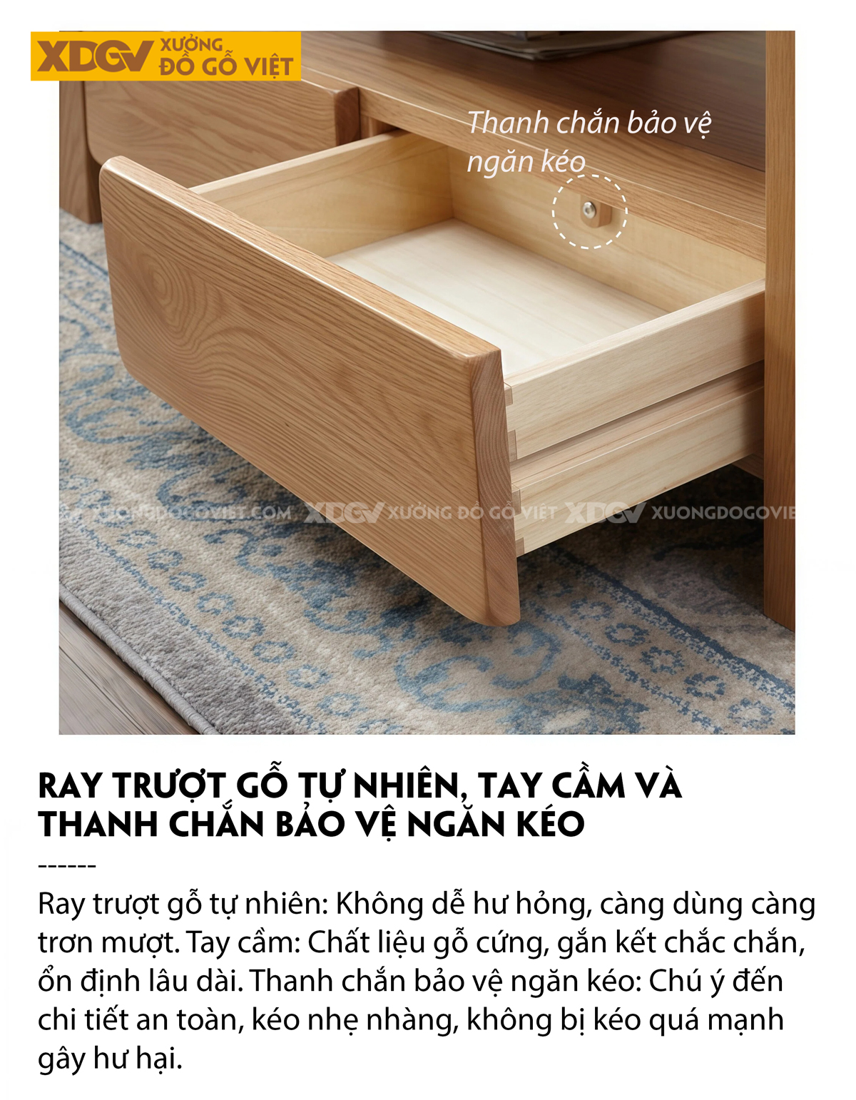 Mẫu Bàn Sofa Phòng Khách Hiện Đại Gỗ Sồi 2 Tầng Đa Năng
