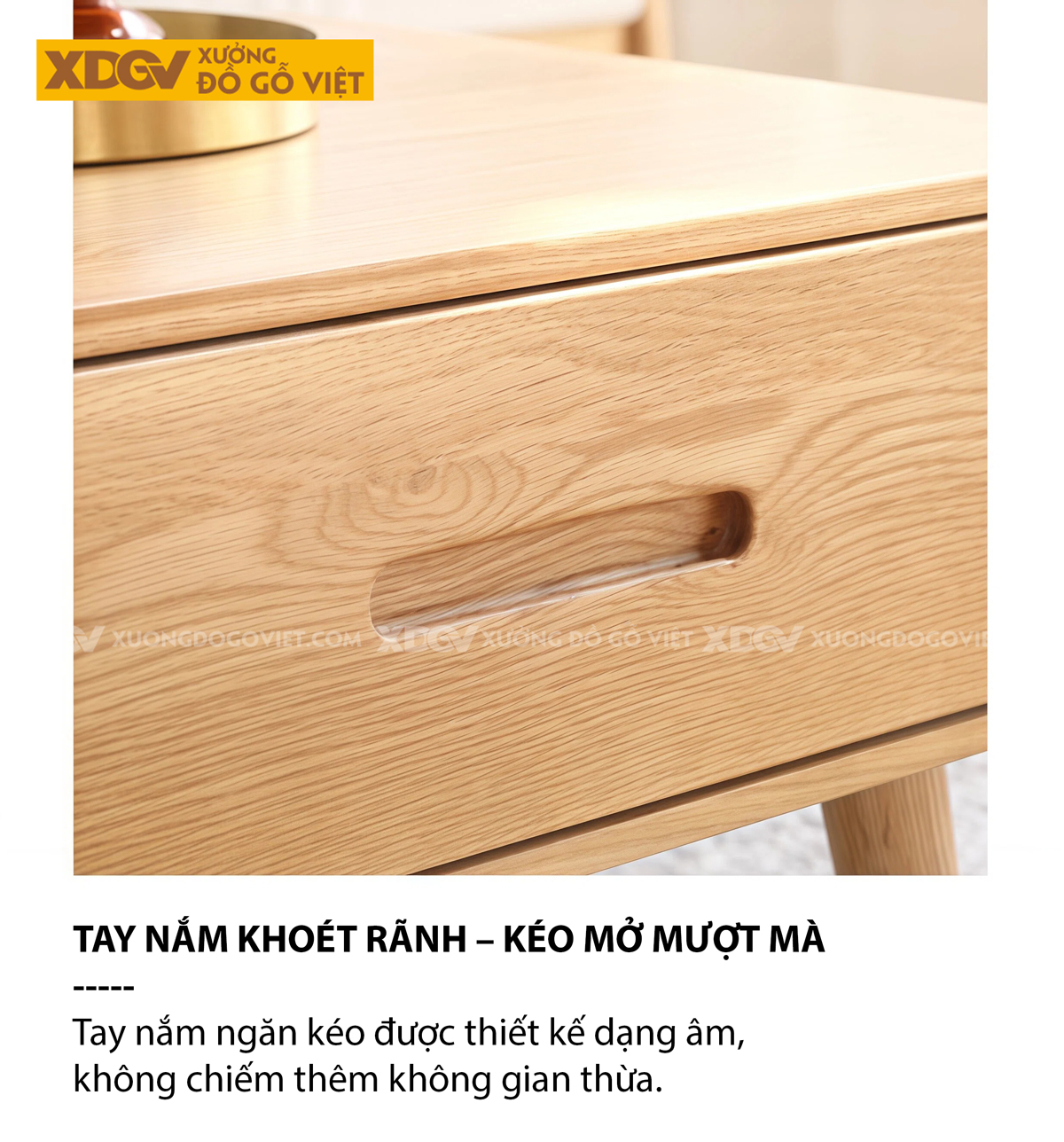 Mẫu Bàn Trà Sofa Gỗ Sồi Thiết Kế Kệ Mở Và Ngăn Kéo Phối Hợp