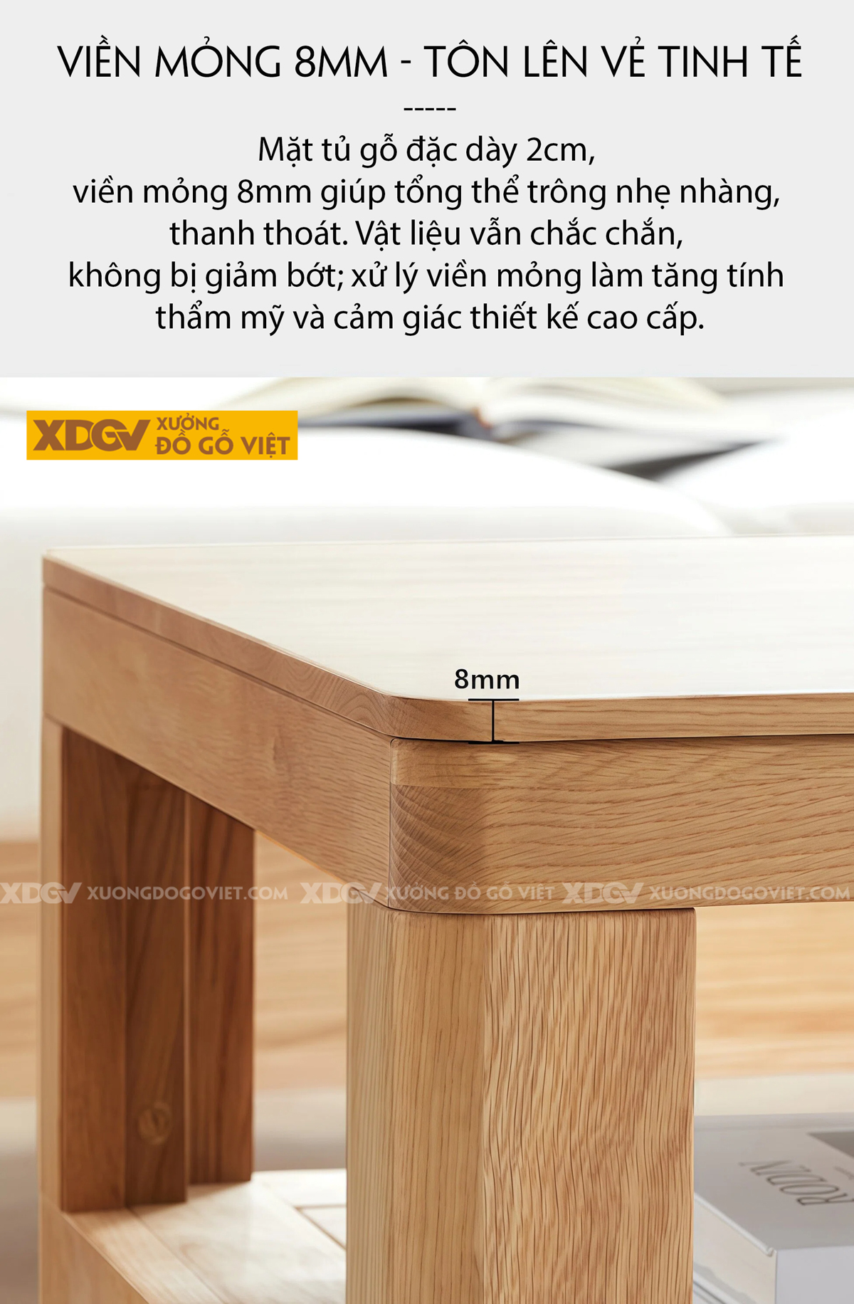 Mẫu Bàn Trà Sofa Phòng Khách Gỗ Sồi 2 Tầng Thiết Kế Đối Xứng