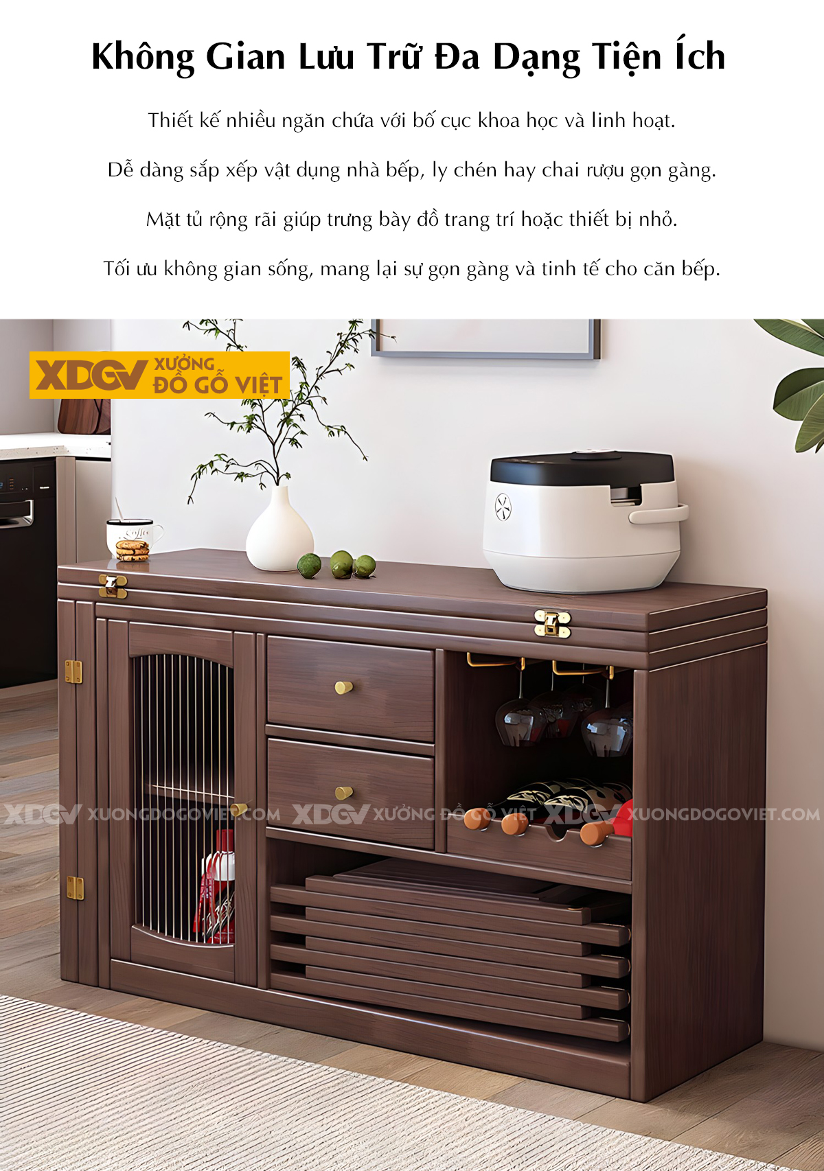 Mẫu Bộ Bàn Ăn Phòng Bếp Gỗ Óc Chó Tựa Vòm Cong Bo Ôm Cơ Thể