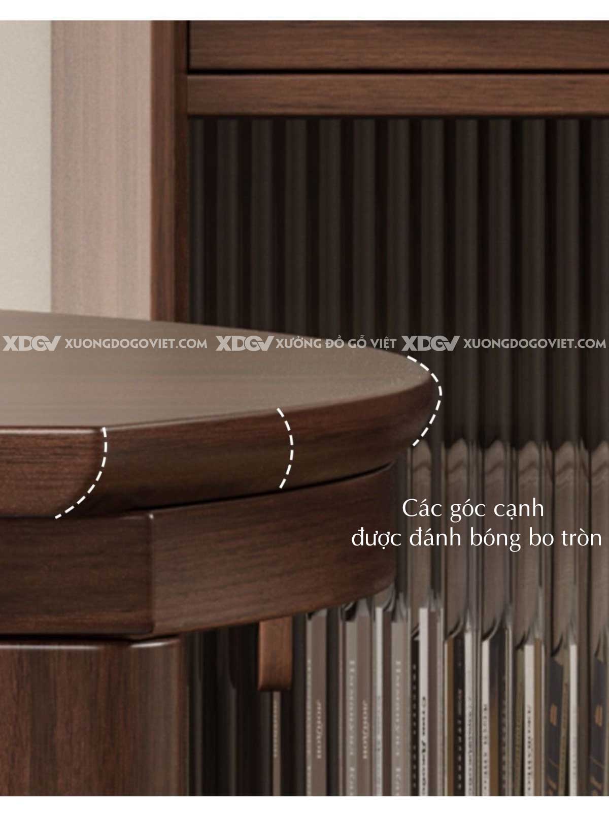 Mẫu Bộ Bàn Tròn Gỗ Xoan Đào Cơ Chế Mở Rộng Tối Ưu Diện Tích