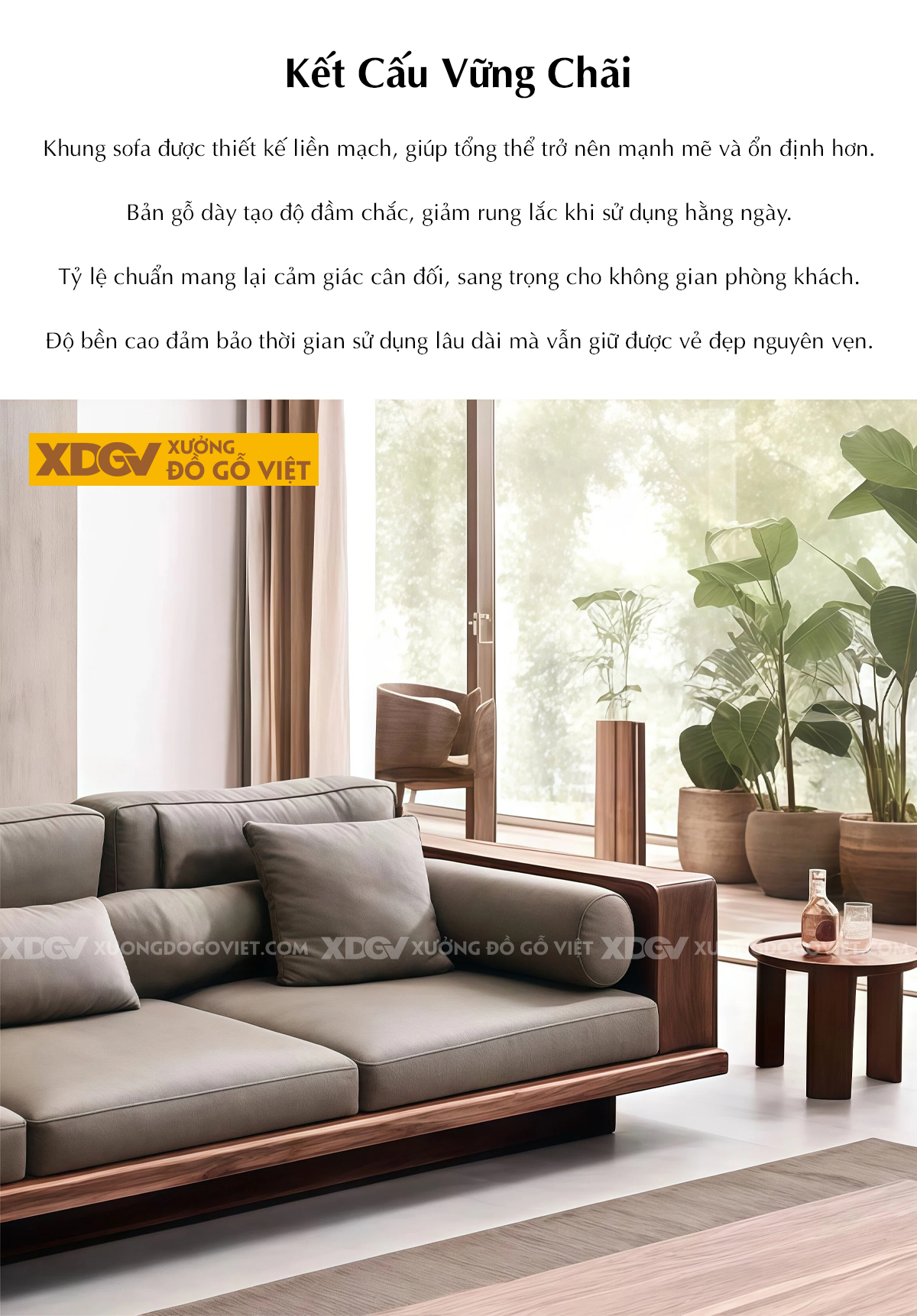 Mẫu Bộ Sofa Gỗ Óc Chó Tay Hộp Vuông Cuộn Tích Hợp Kệ Độc Đáo