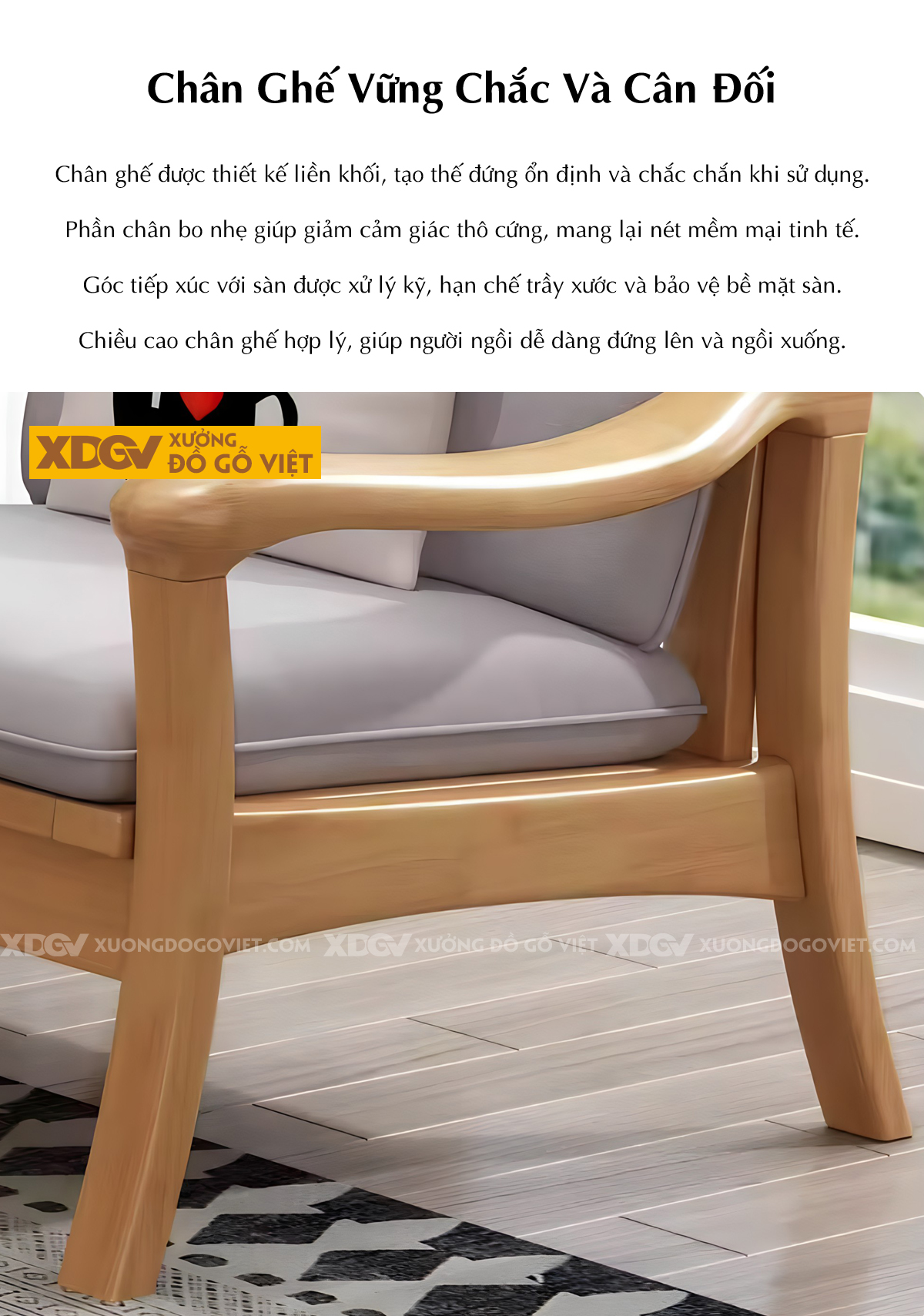 Mẫu Ghế Sofa Cao Su Hiện Đại Khung Gỗ Uốn Lượn Độc Đáo