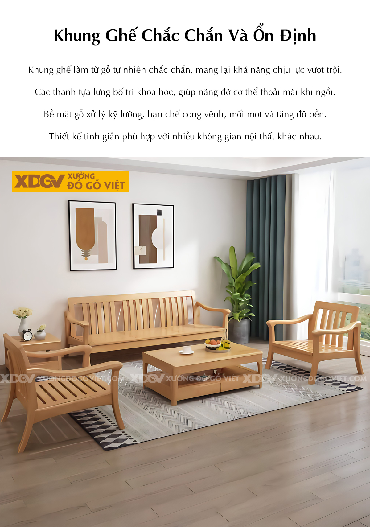 Mẫu Ghế Sofa Cao Su Hiện Đại Khung Gỗ Uốn Lượn Độc Đáo