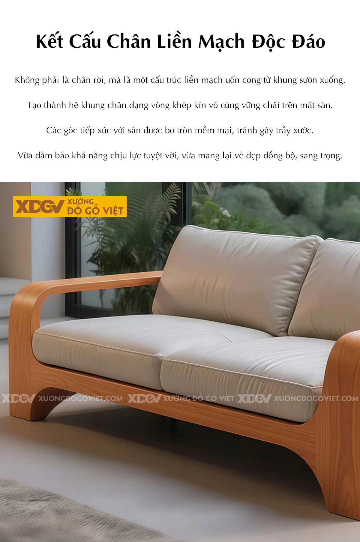 Mẫu Ghế Sofa Gỗ Gõ Đỏ Khung Gỗ Bo Tròn Chân Vòm Tay Chữ C