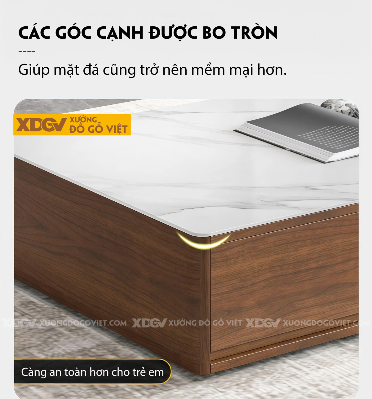 Mẫu Kệ Để Tivi Gỗ MDF Mặt Đá Vân Mây Dáng Thấp Sang Trọng