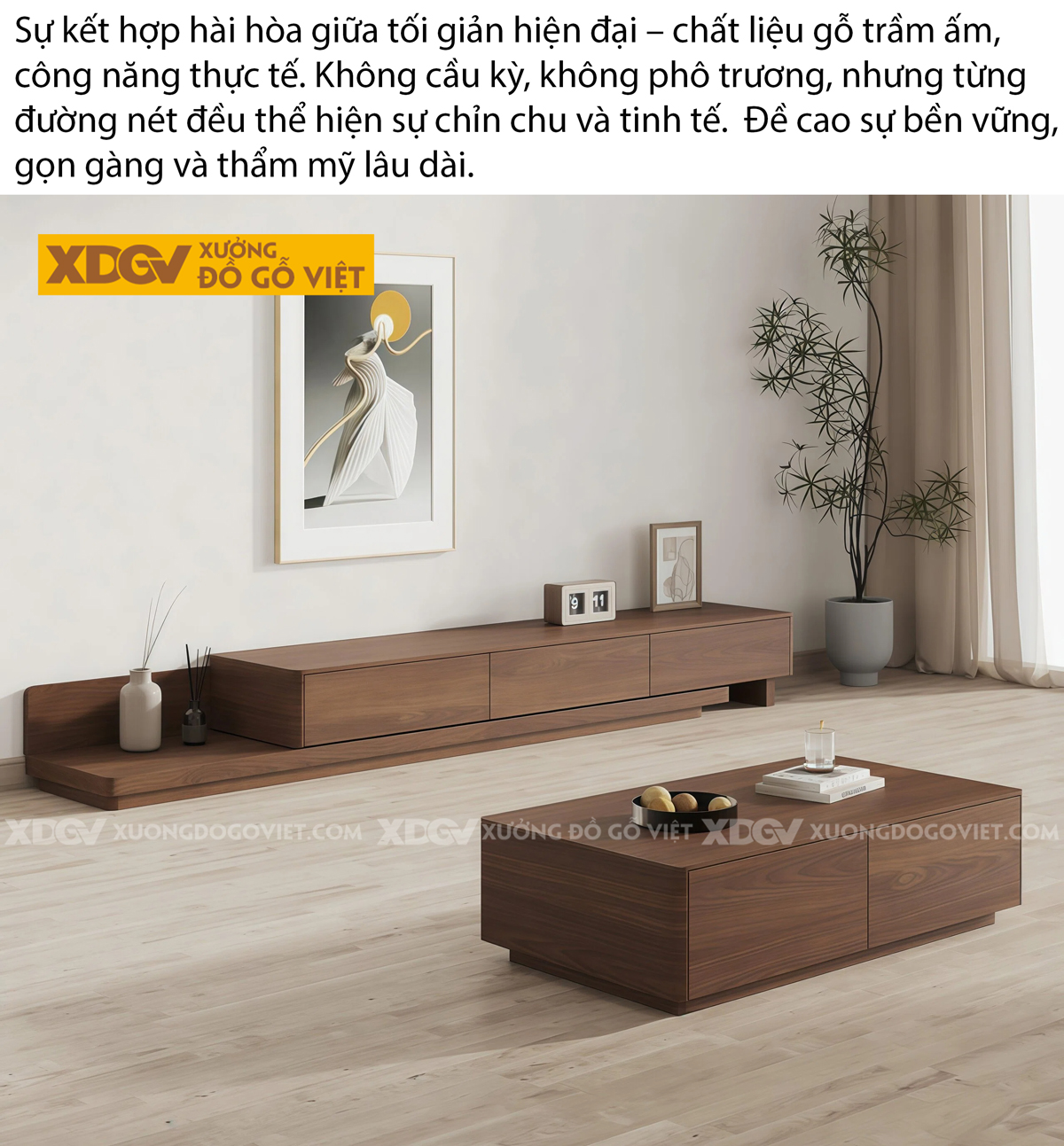 Mẫu Kệ Để Tivi Gỗ MDF Thiết Kế Bề Mặt Phẳng Mịn Tay Nắm Âm