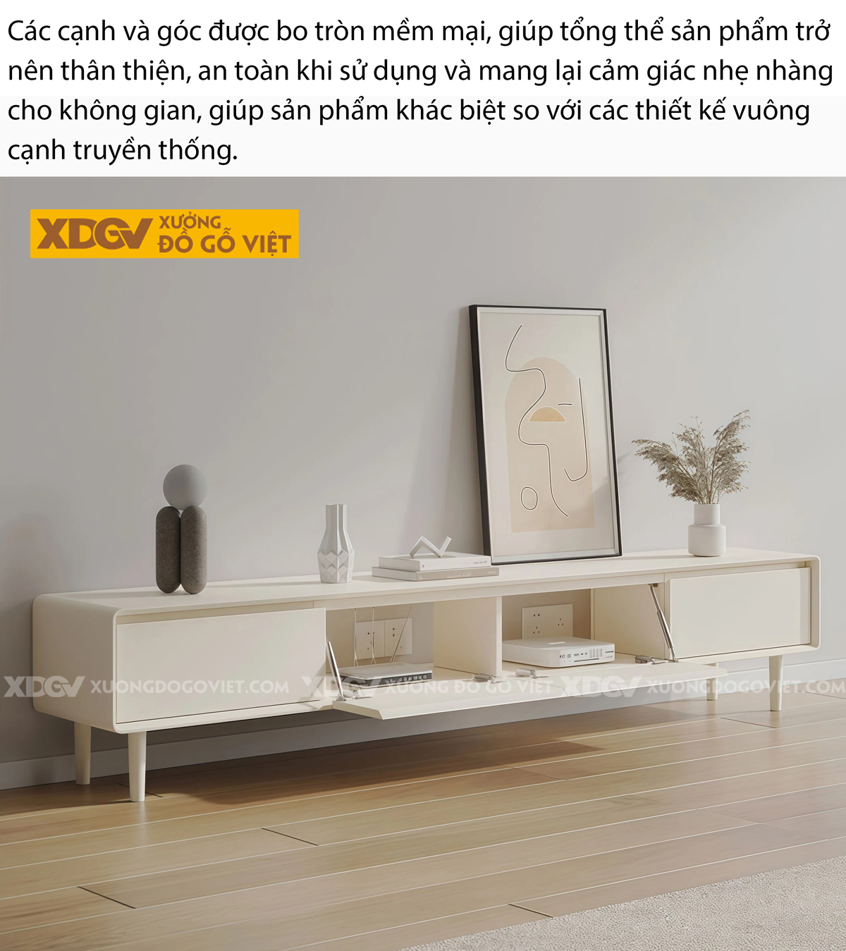 Mẫu Kệ Để Tivi Phòng Khách Gỗ Cao Su Dáng Bệ Vệ Phối Mặt Đá