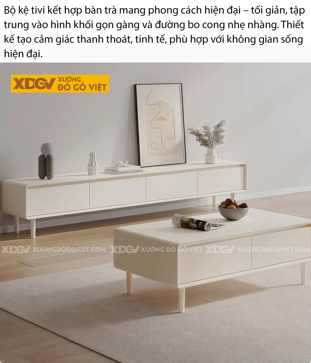 Mẫu Kệ Để Tivi Phòng Khách Gỗ Cao Su Dáng Bệ Vệ Phối Mặt Đá