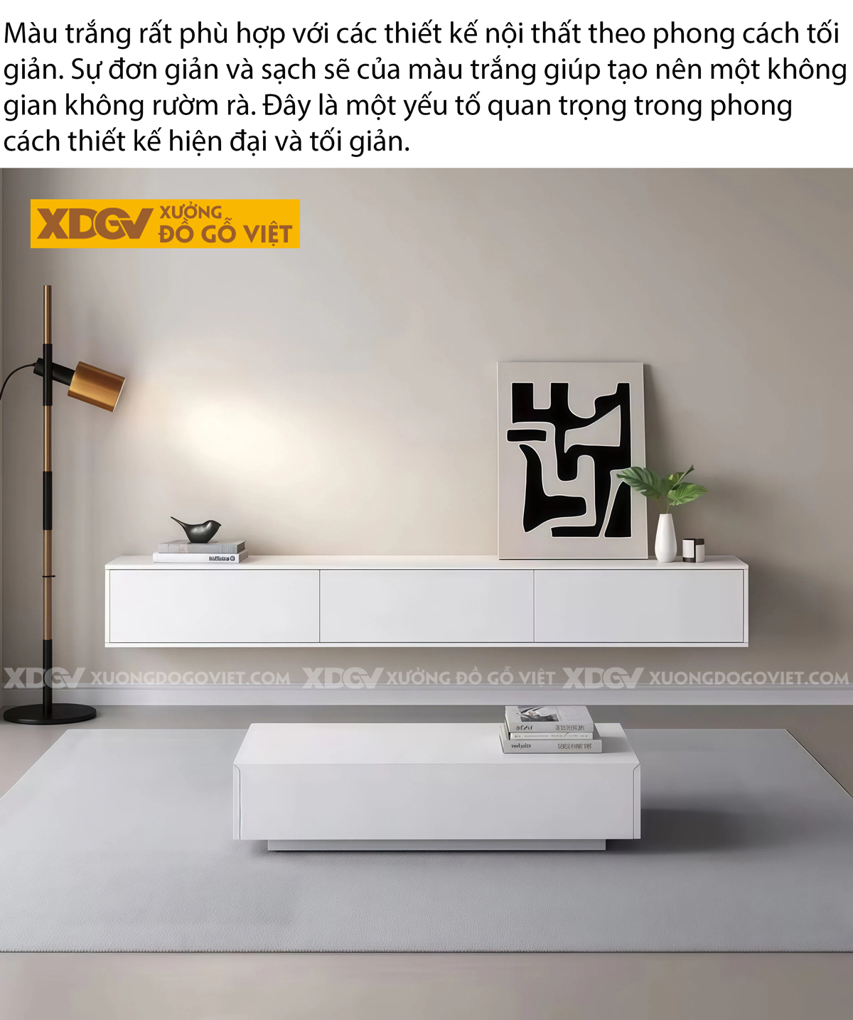 Mẫu Kệ Để Tivi Phòng Khách Gỗ MDF