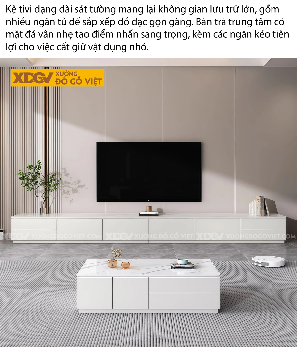 Mẫu Kệ Tivi Gỗ Công Nghiêp Thiết Kế Bố Cục Kéo Trượt Độc Đáo