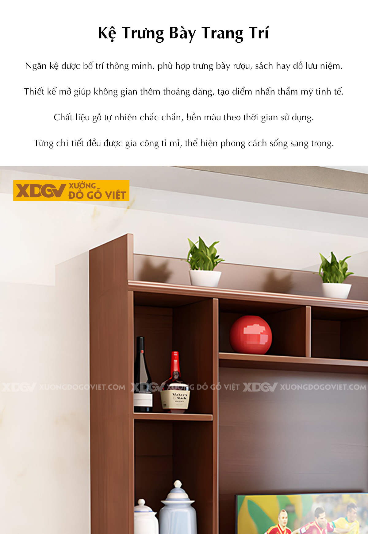 Mẫu Kệ Tivi Gỗ Sồi Mỹ Kết Hợp Tủ Nhiều Hộc Đựng Và Kệ Trên