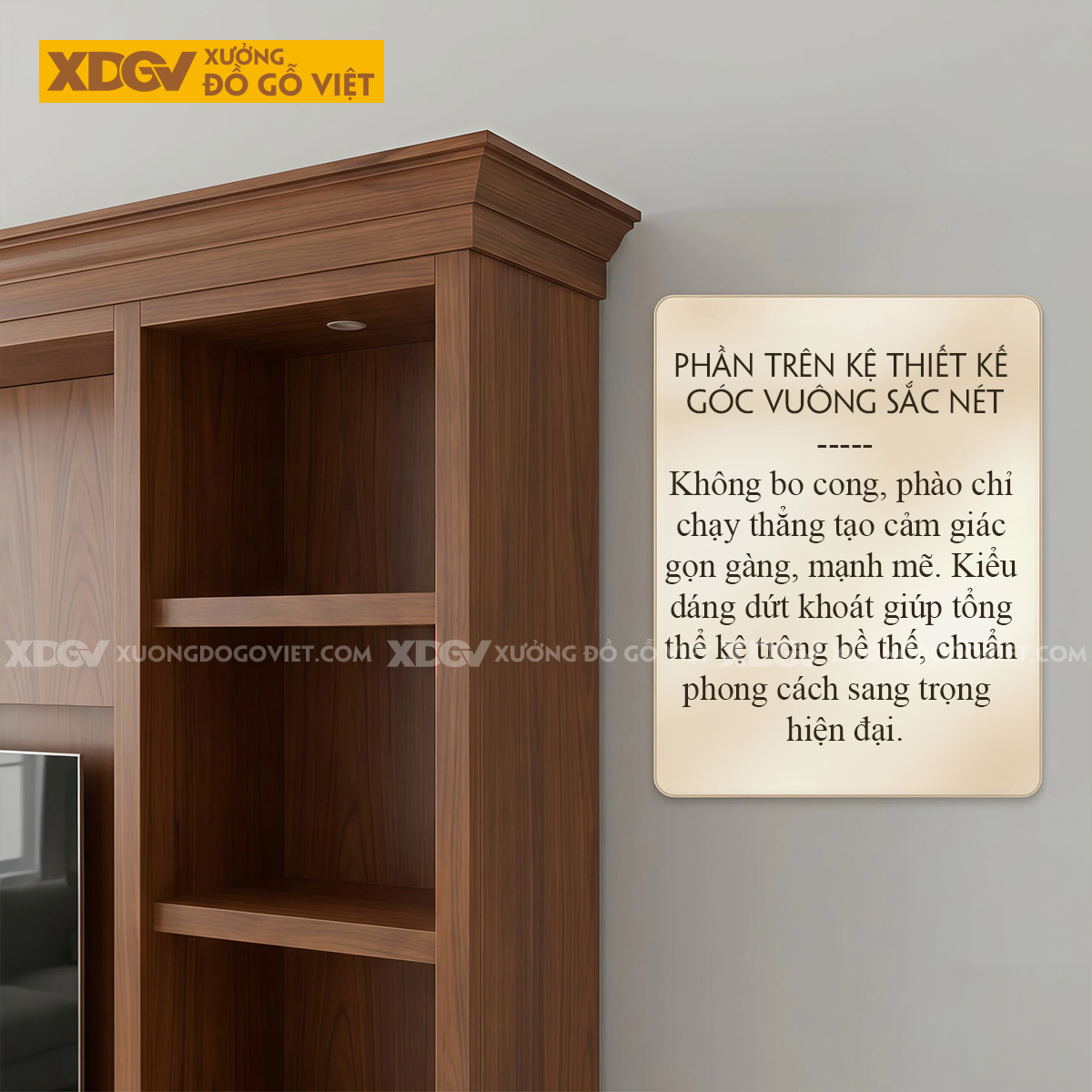 Mẫu Kệ Tivi Kèm Tủ Phòng Khách Gỗ Gõ Đỏ Phối Kệ Mở Đèn Led