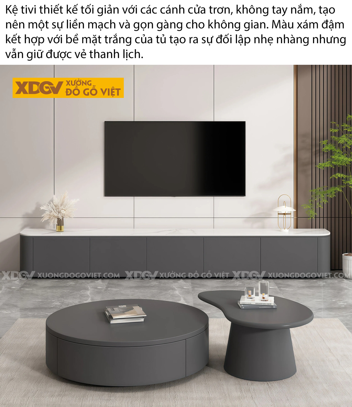 Mẫu Kệ Tivi Phòng Khách Gỗ Công Nghiệp Đa Ngăn Kéo Tiện Lợi