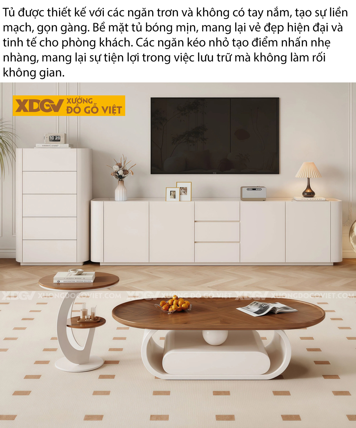 Mẫu Kệ Tivi Phòng Khách Gỗ Công Nghiệp Đa Ngăn Kéo Tiện Lợi