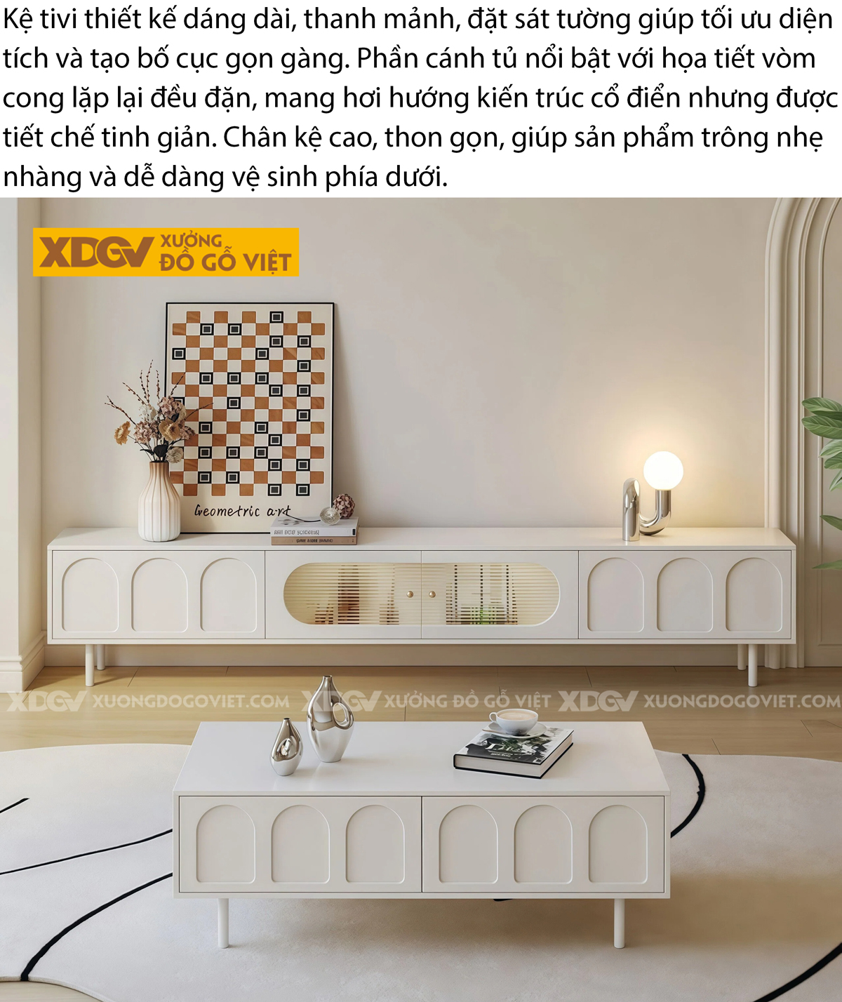 Mãu Kệ Tivi Trưng Bày Phòng khách Gỗ Cao Su Đa Dạng Màu Sắc