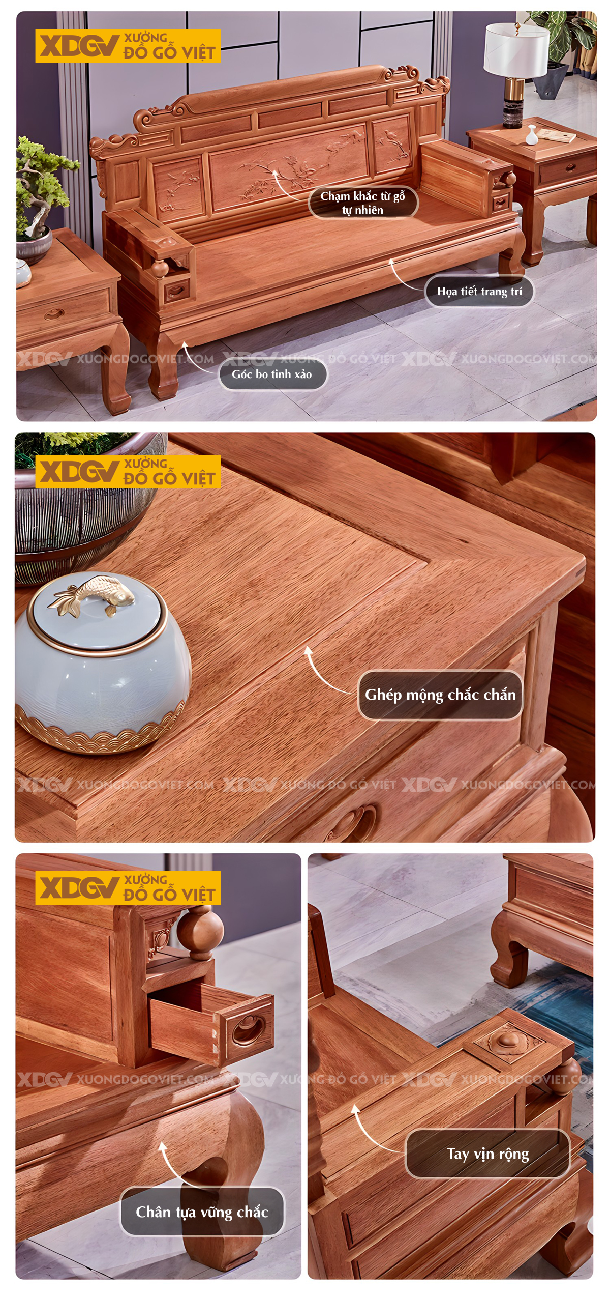 Mẫu Sofa Căm Xe Phòng Khách Tần Thủy Hoàng Uy Nghi Bề Thế