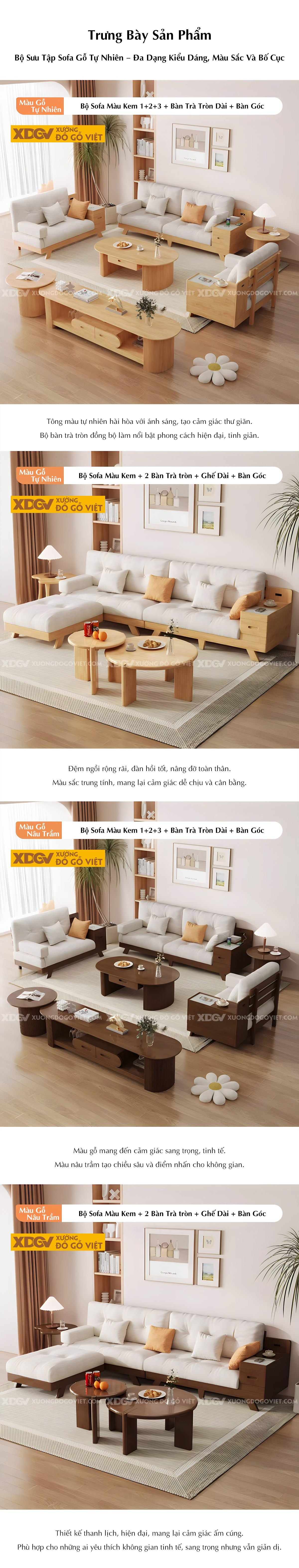 Mẫu Sofa Cao Su Bọc Nệm Dày Tay Ngăn Kéo Bên Hông Tiện Lợi