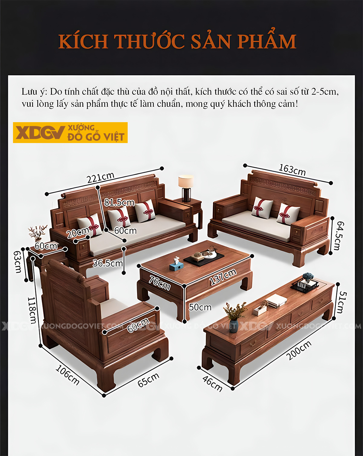 Mẫu Sofa Gỗ Lim Cổ Điển Tay Tựa Ngăn Kéo Chân Móng Ngựa