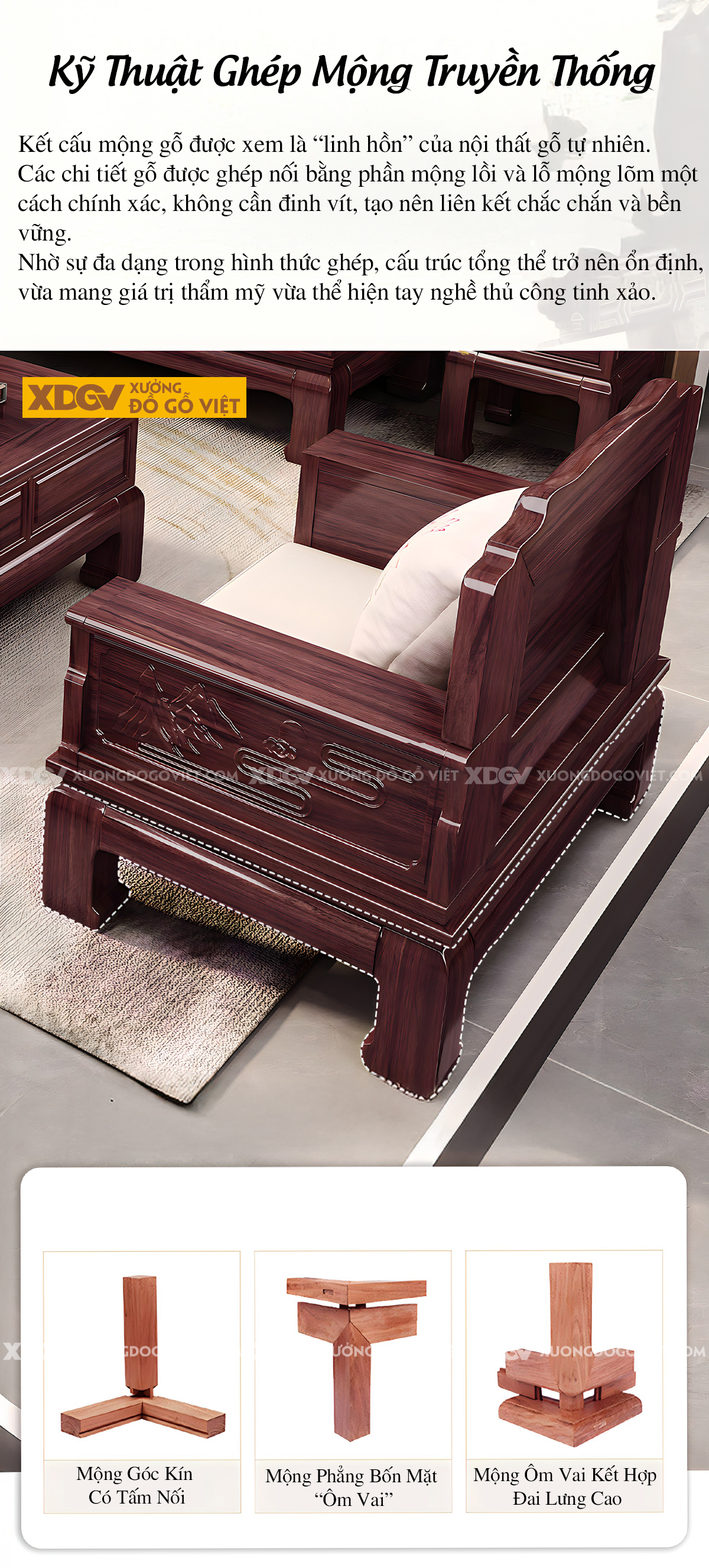 Mẫu Sofa Gỗ Lim Phòng Khách Chạm Khắc Tinh Tế Sang Trọng