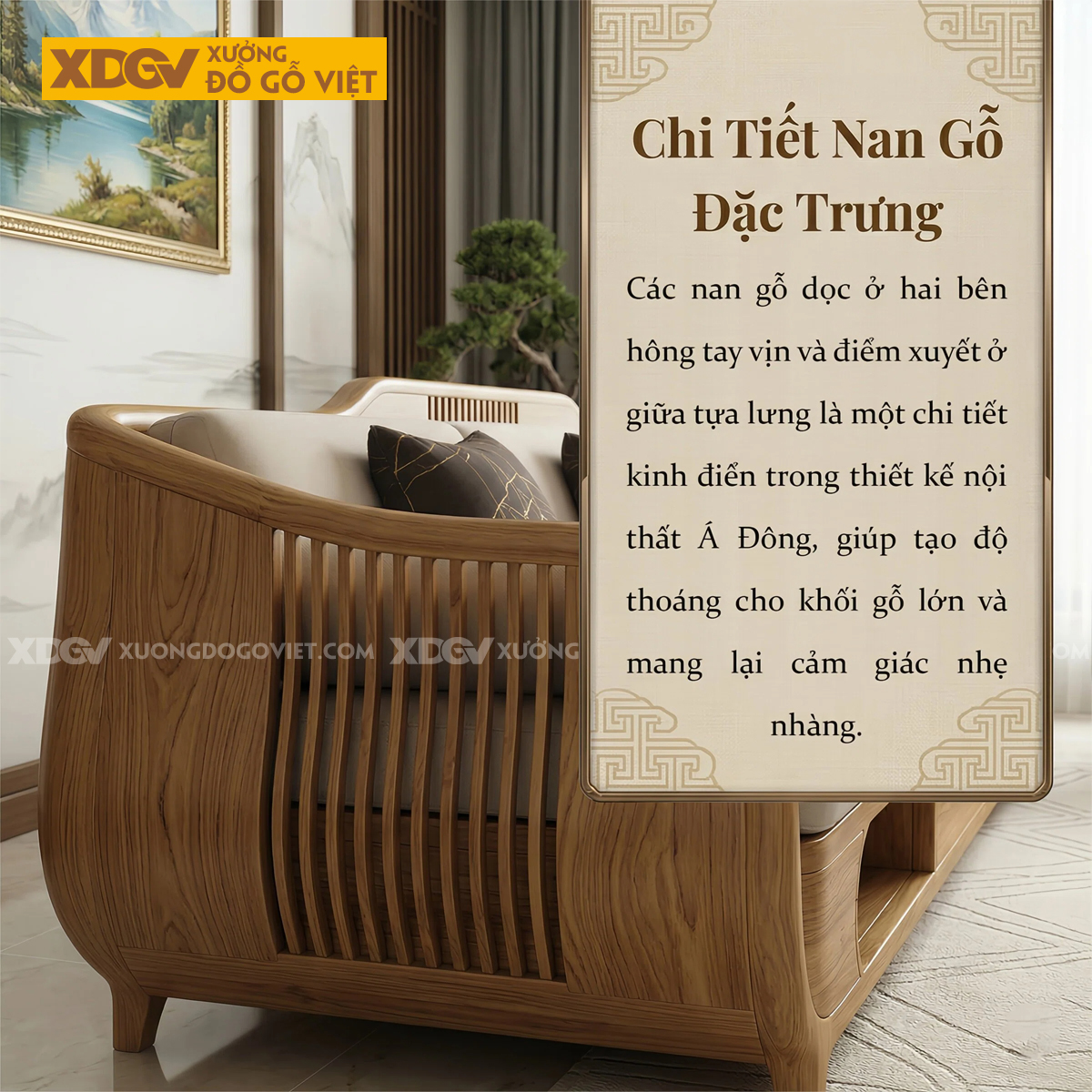 Mẫu Sofa Hiện Đại Gõ Đỏ Phối Ngăn kéo Khung Uốn Uyển Chuyển