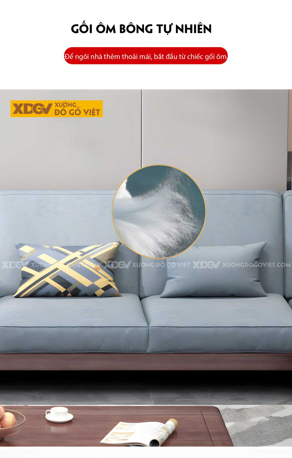 Mẫu Sofa Sồi Thịt Hiện Đại Tay Bề Thế Tích Hợp Hộc Để Đồ