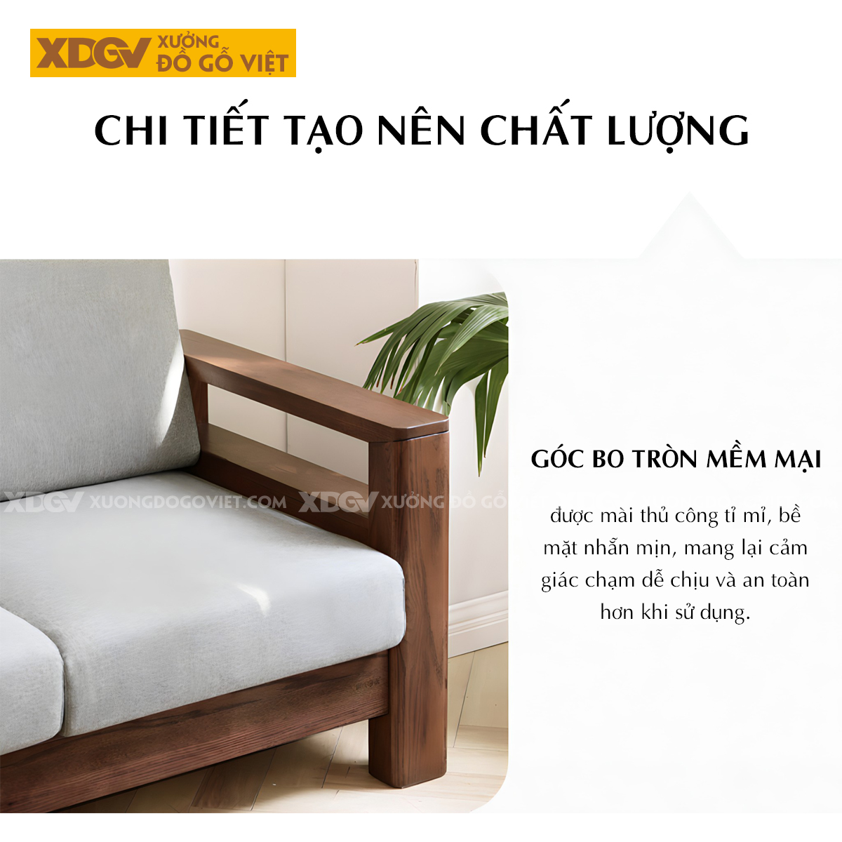 Mẫu Sofa Thư Giản Khung Gỗ Sồi Bọc Nệm Êm Dày Cao Cấp