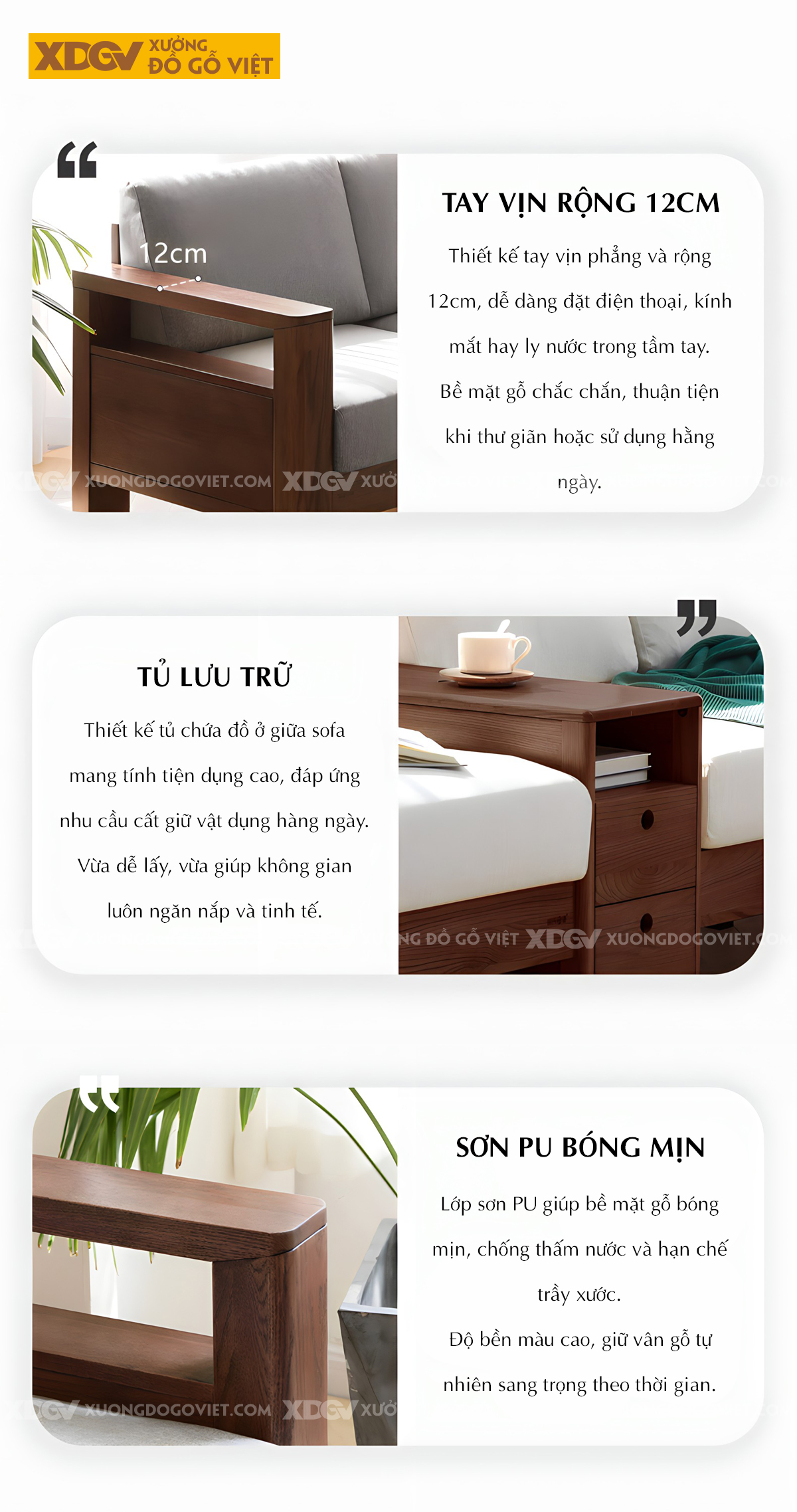 Mẫu Sofa Thư Giản Khung Gỗ Sồi Bọc Nệm Êm Dày Cao Cấp