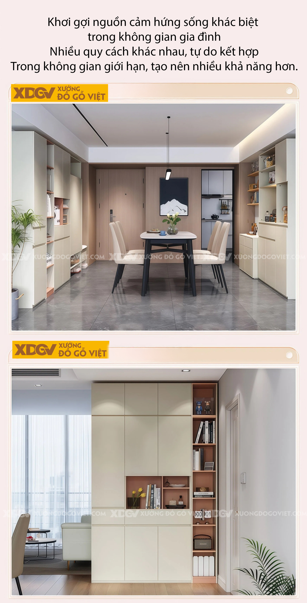 Mẫu Tủ Chén Bát Nhà Bếp Gỗ MDF Lưu Trữ Lớn Tối Ưu Diện Tích