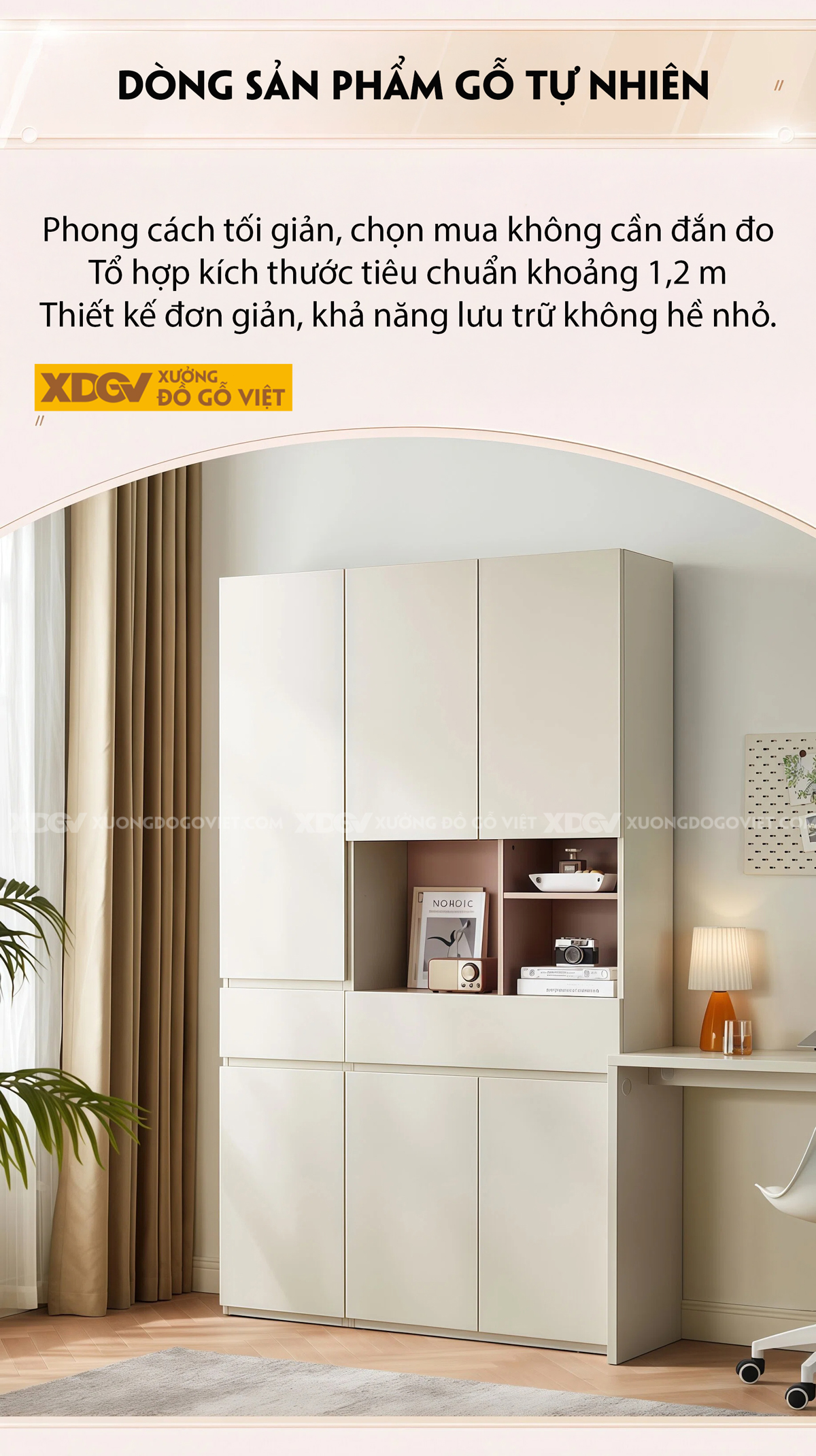 Mẫu Tủ Chén Bát Nhà Bếp Gỗ MDF Lưu Trữ Lớn Tối Ưu Diện Tích