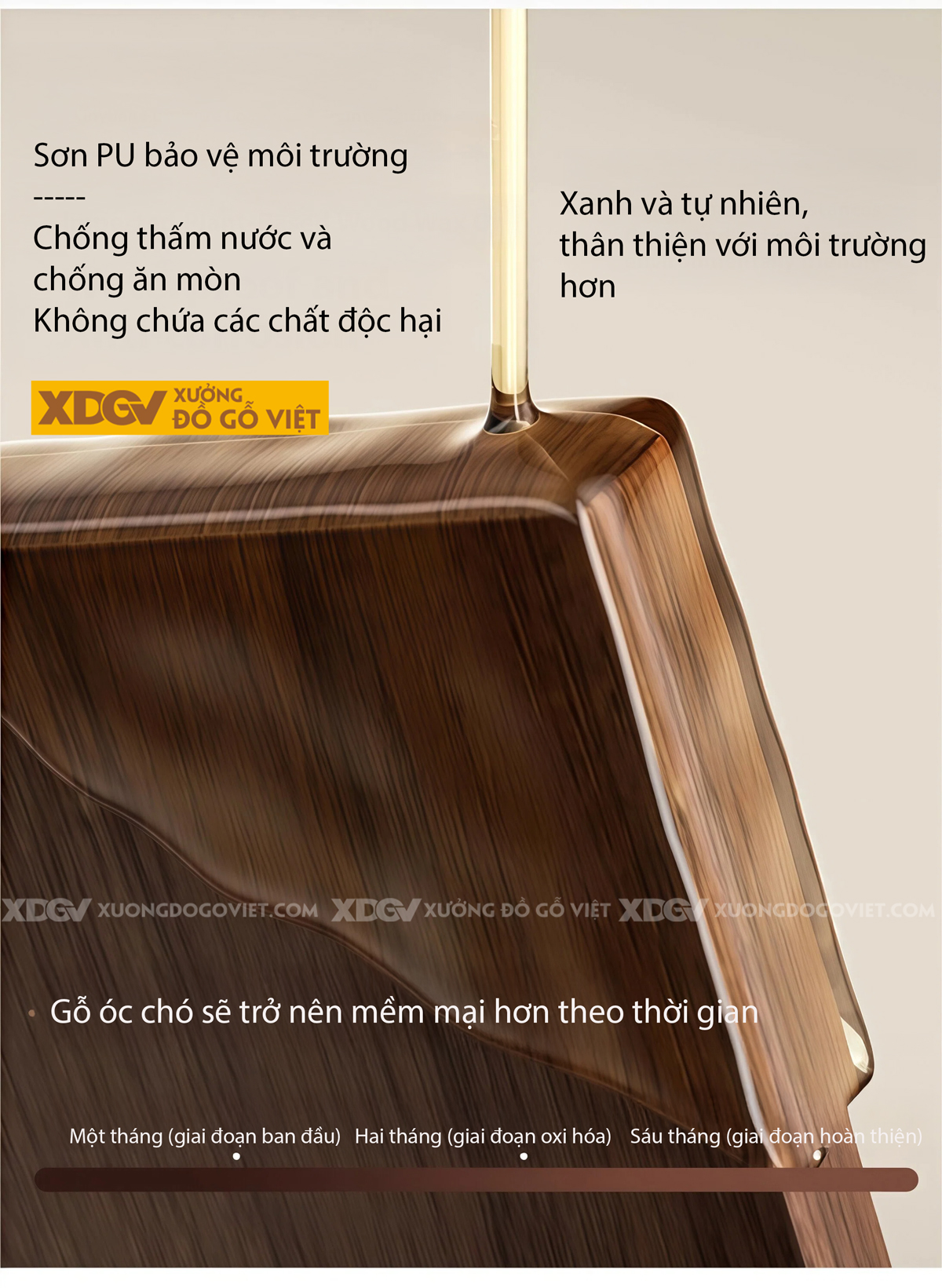 Mẫu Tủ Chén Bát Nhà Bếp Gỗ Óc Chó Thiết Kế Gợn Sóng Đẹp Mắt