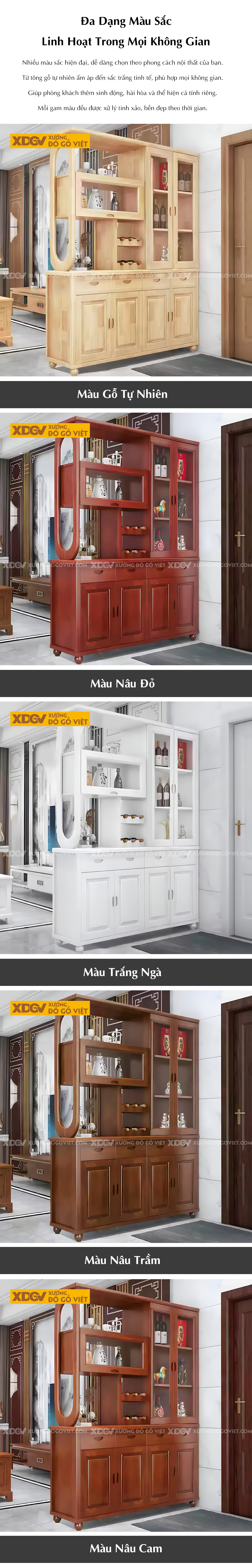 Mẫu Tủ Để Rượu Gỗ Cao Su Hiện Đại Đa Năng Tủ Kính Sang Trọng