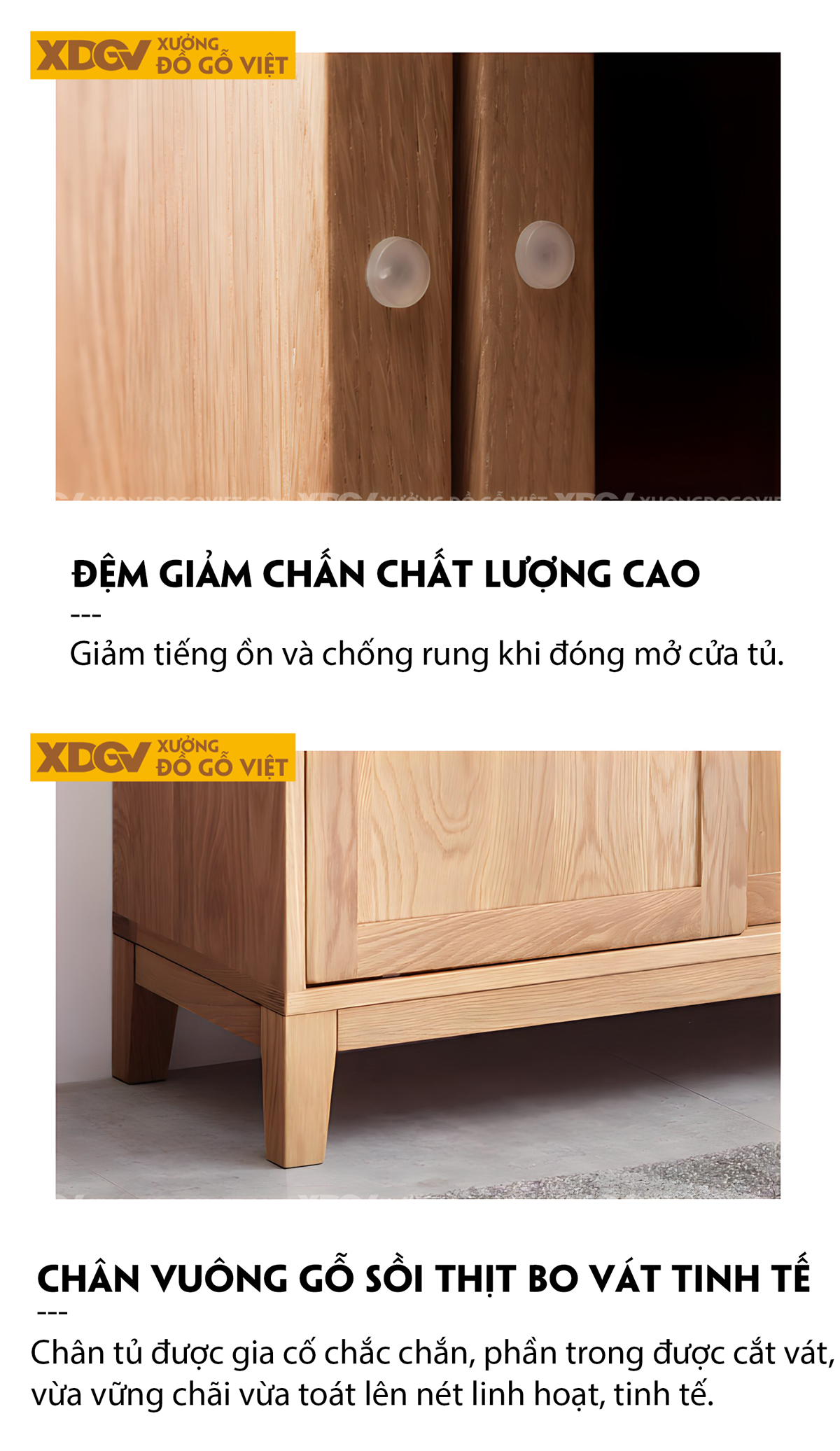 Mẫu Tủ Giày Gỗ Sồi Vân Đẹp Tự Nhiên 2 Cánh Trượt Tiện Lợi