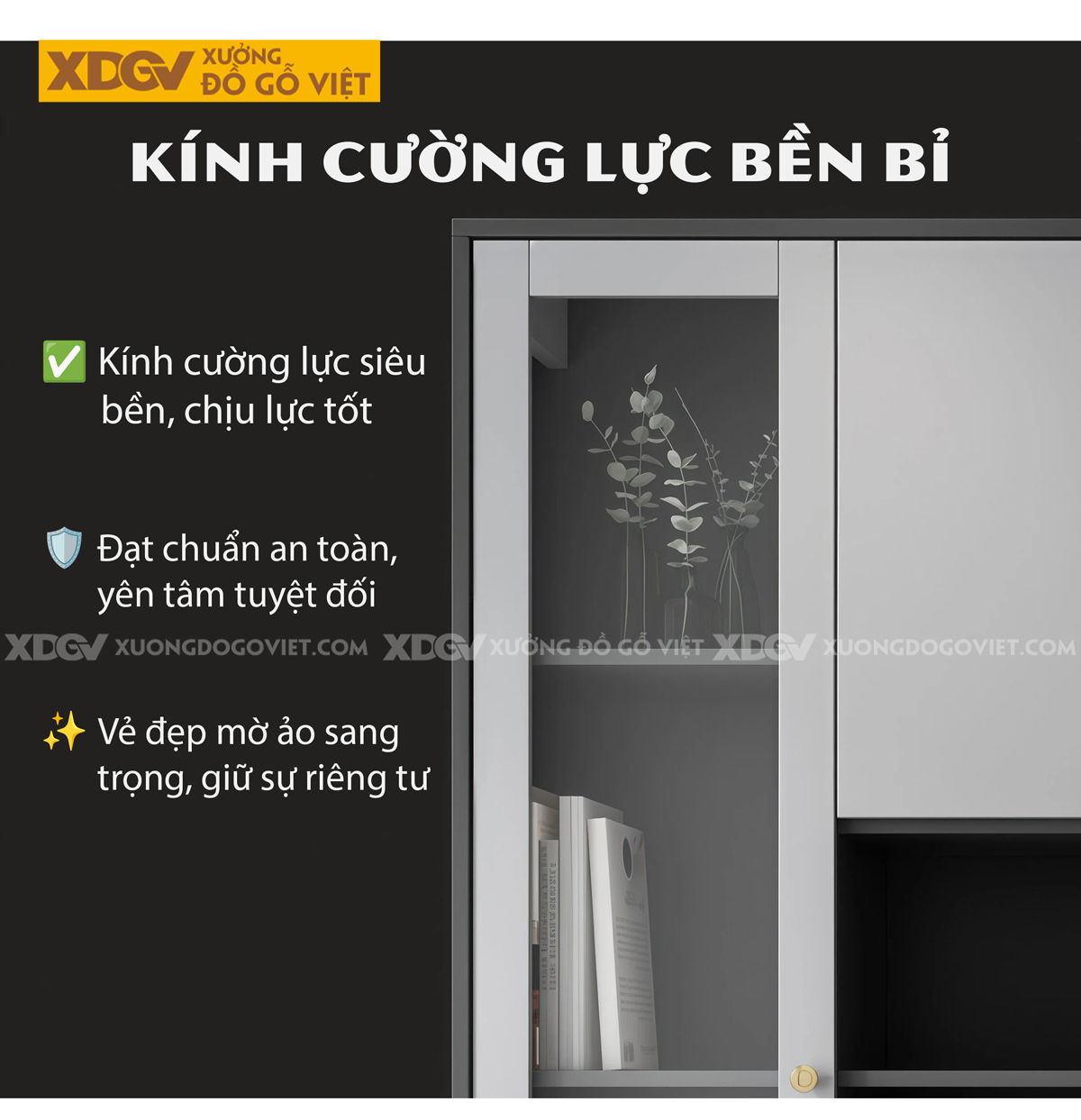 Mẫu Tủ Sách Hiện Đại MDF Thiết Kế Kệ Ẩn Đóng Mở Thông Minh