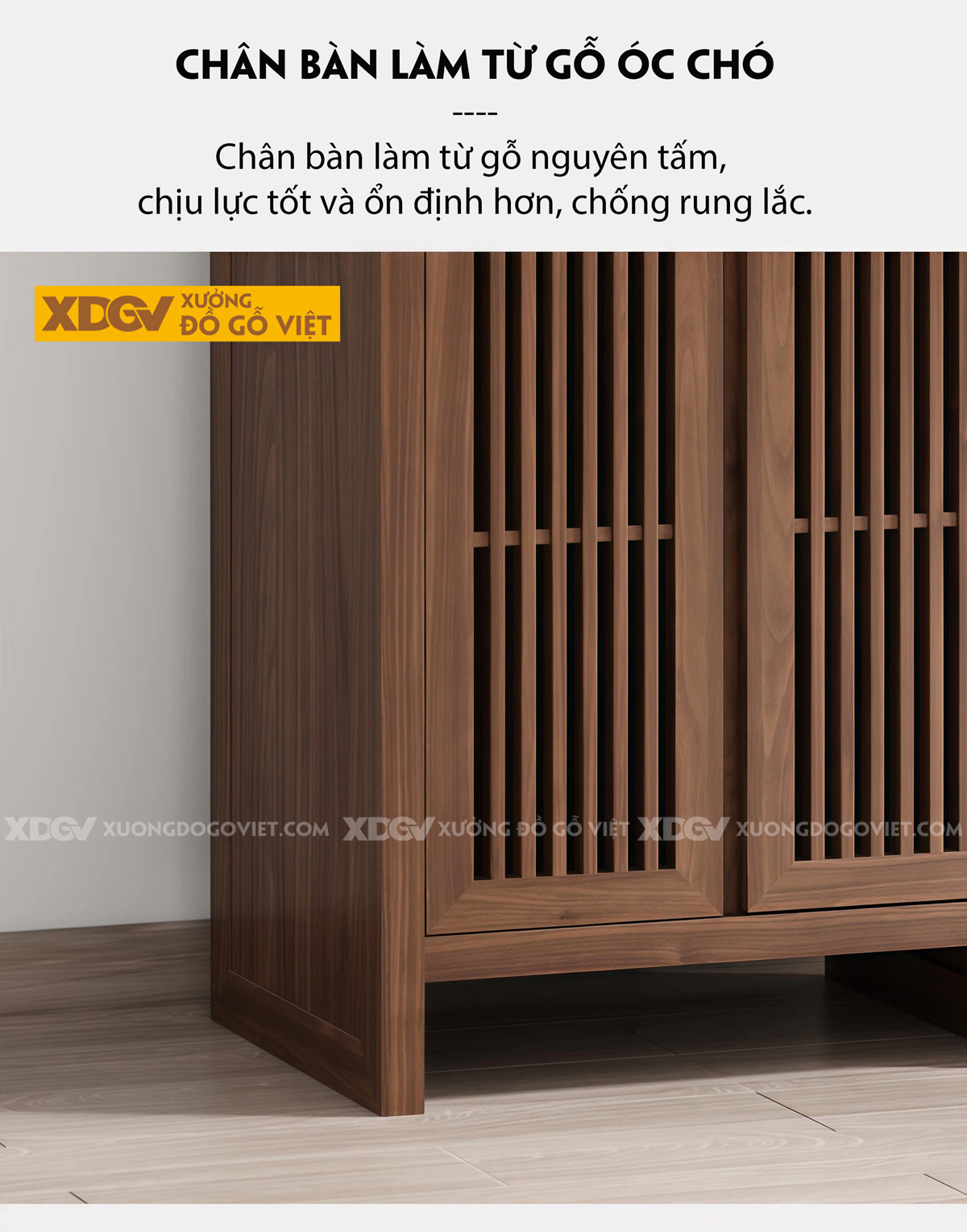 Mẫu Tủ Thờ Dáng Cao Gỗ Óc Chó Kèm Dãy Ngăn Kéo Dọc Trung Tâm