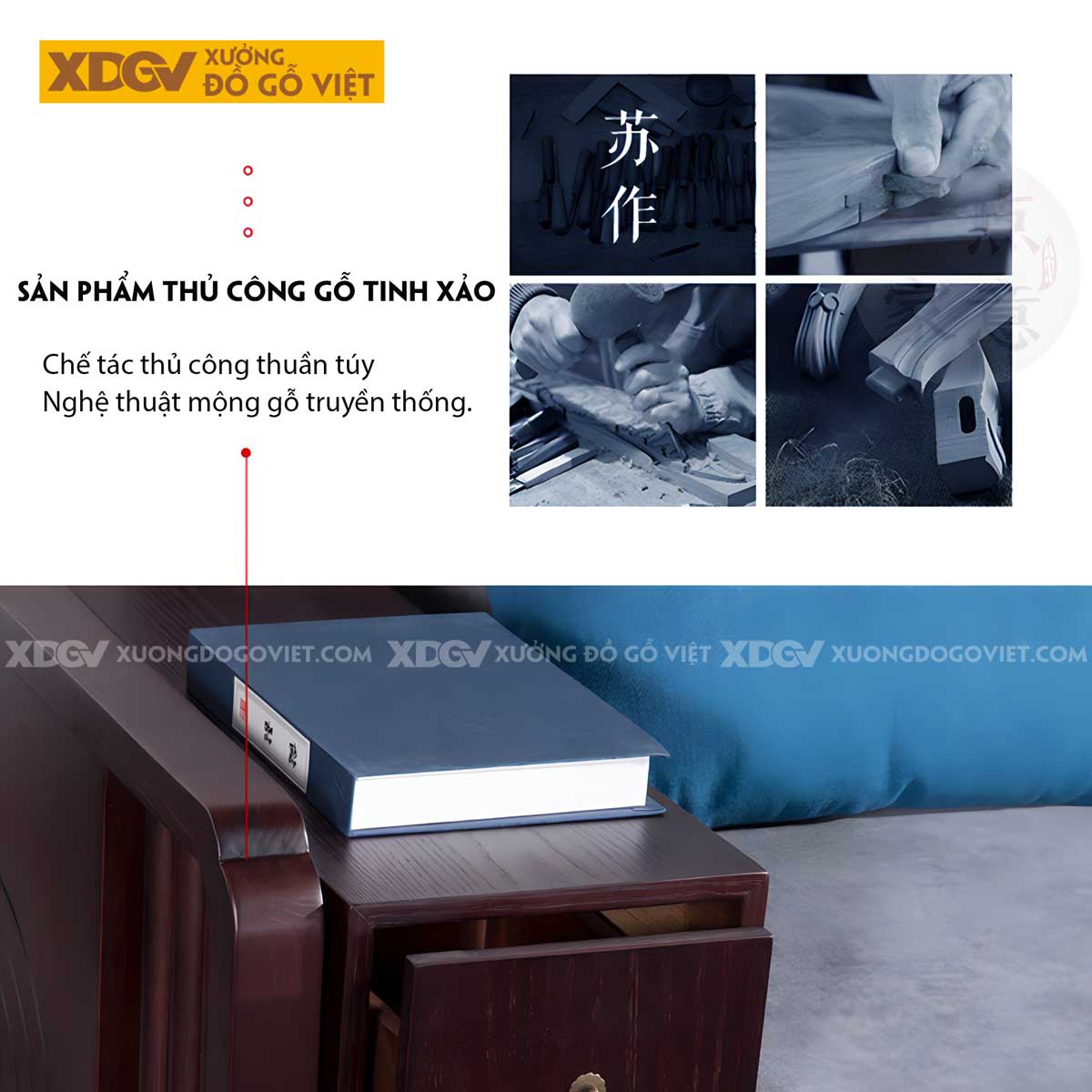 Sofa 2 Văng Gỗ Sồi Tân Cổ Điển Lưng Tựa Thanh Nan Uốn Cong